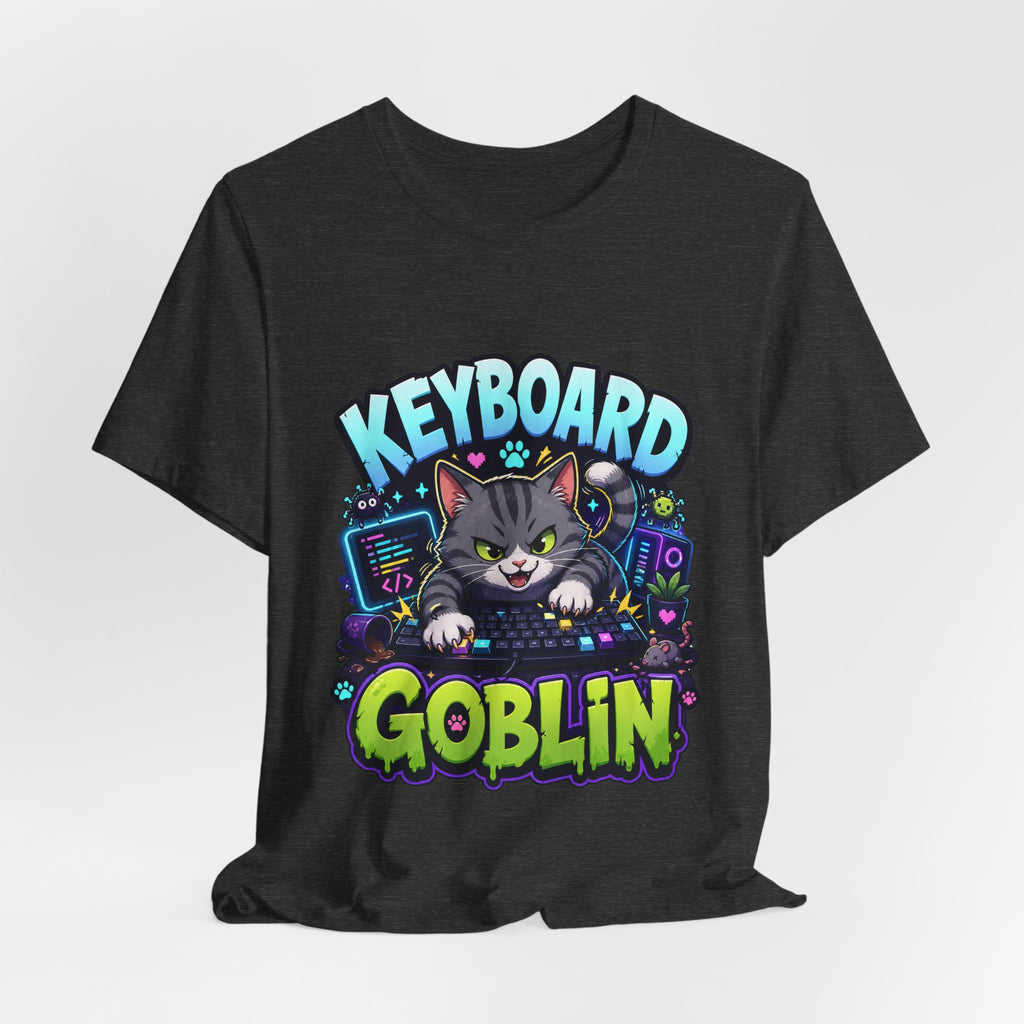 Keyboard Goblin Shirt - Funny Programmer Cat Gamer Tee