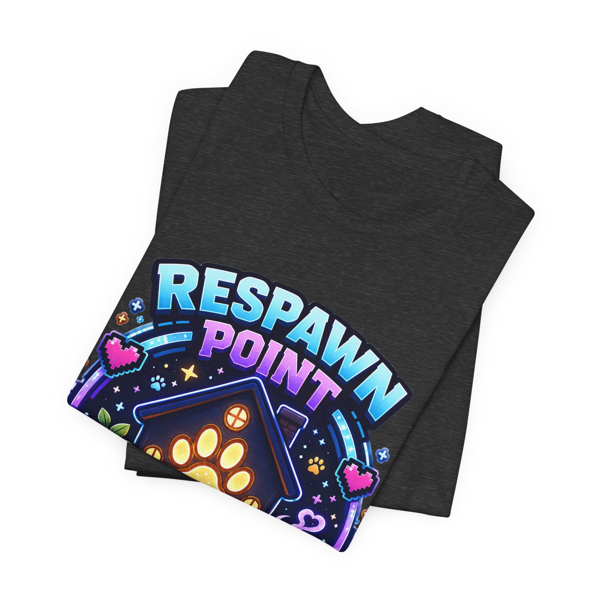 Respawn Point Home With Pets Shirt - Cozy Gamer Pet Lover Tee