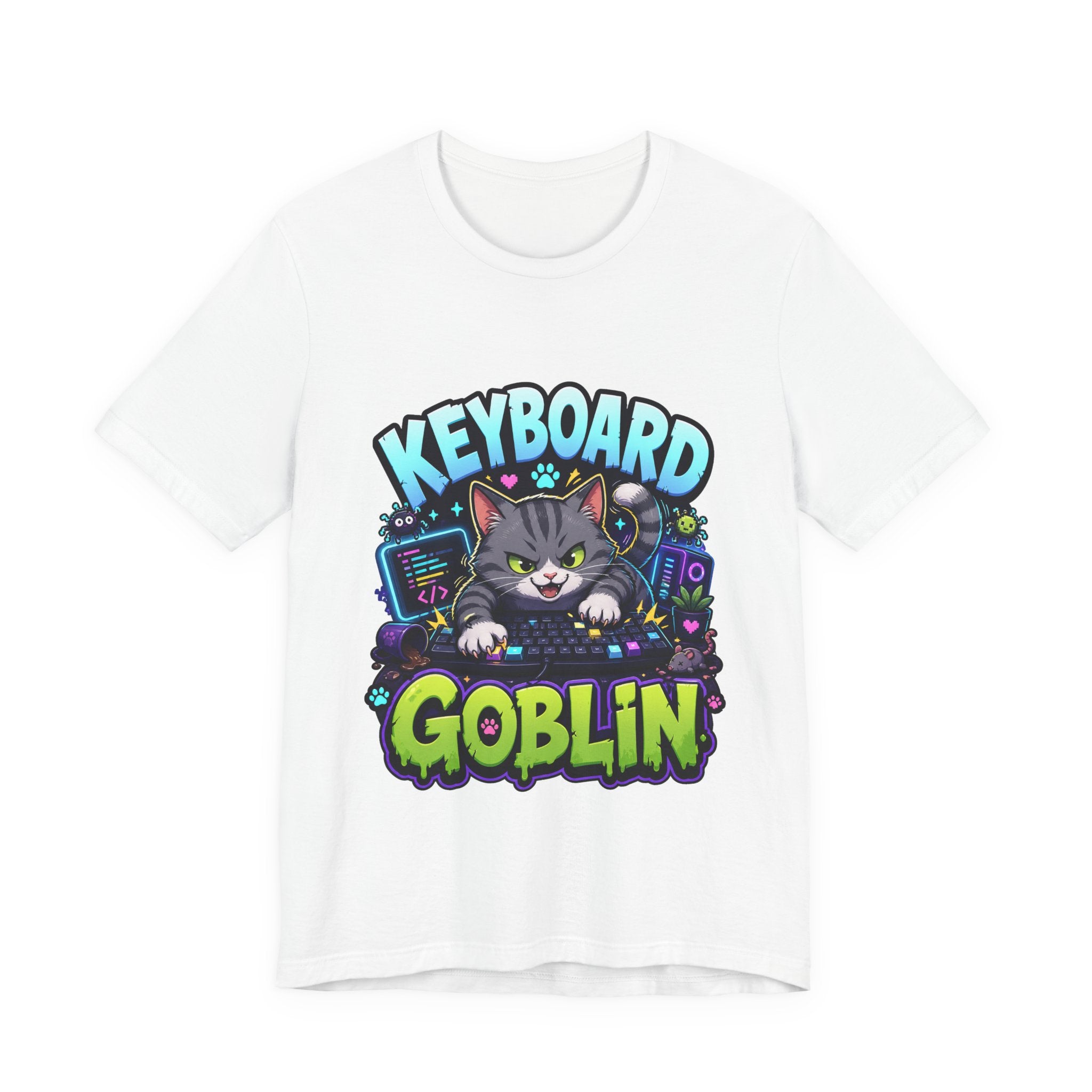 Keyboard Goblin Shirt - Funny Programmer Cat Gamer Tee