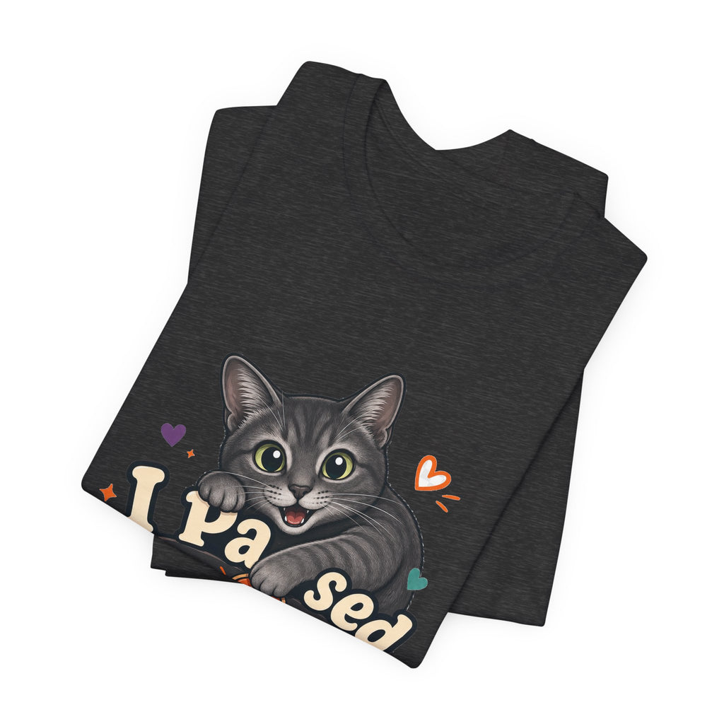 I Paused My Game to Pet the Cat Shirt - Grey Cat Gamer Cat Tee