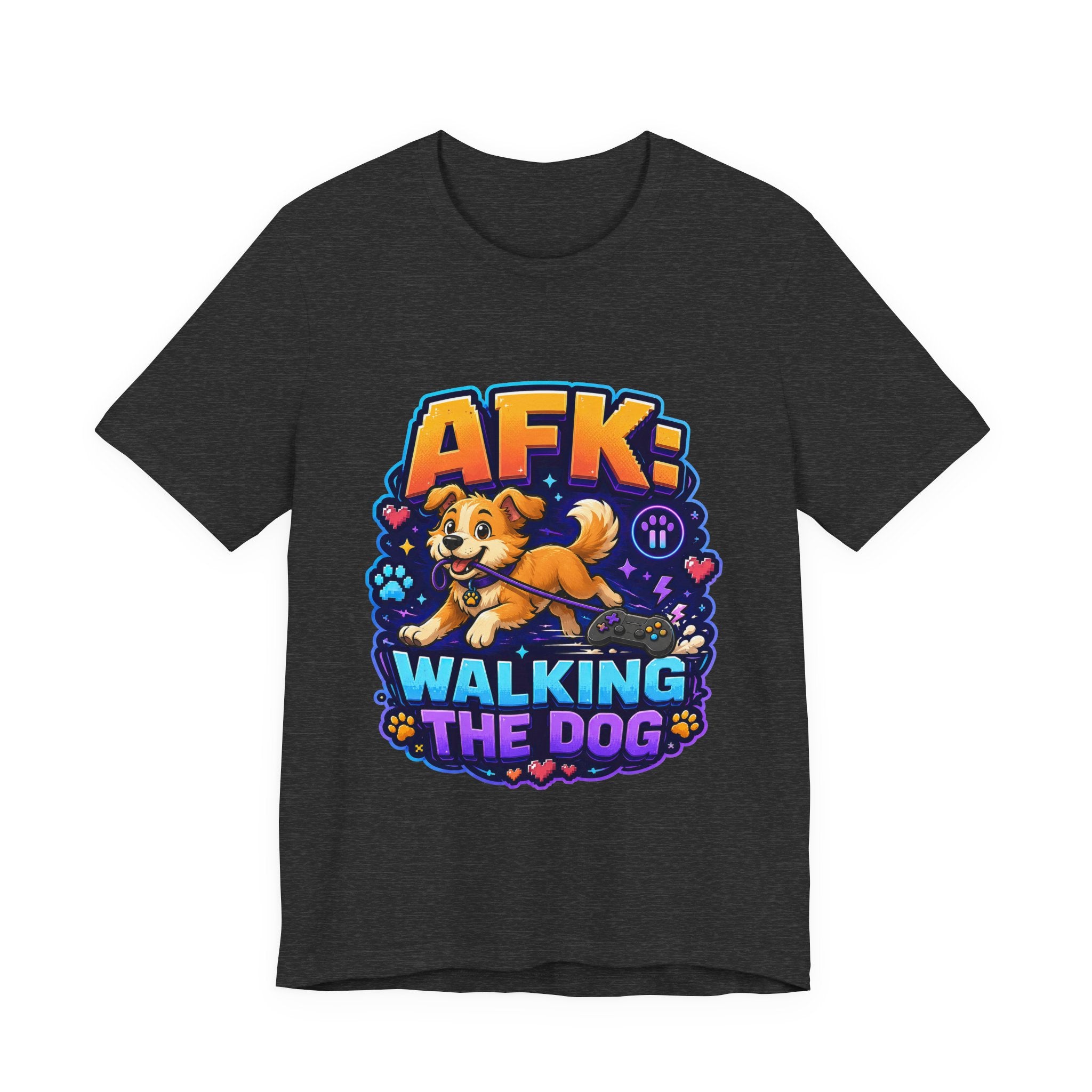 AFK Walking the Dog funny gamer dog lover T-shirt mockup