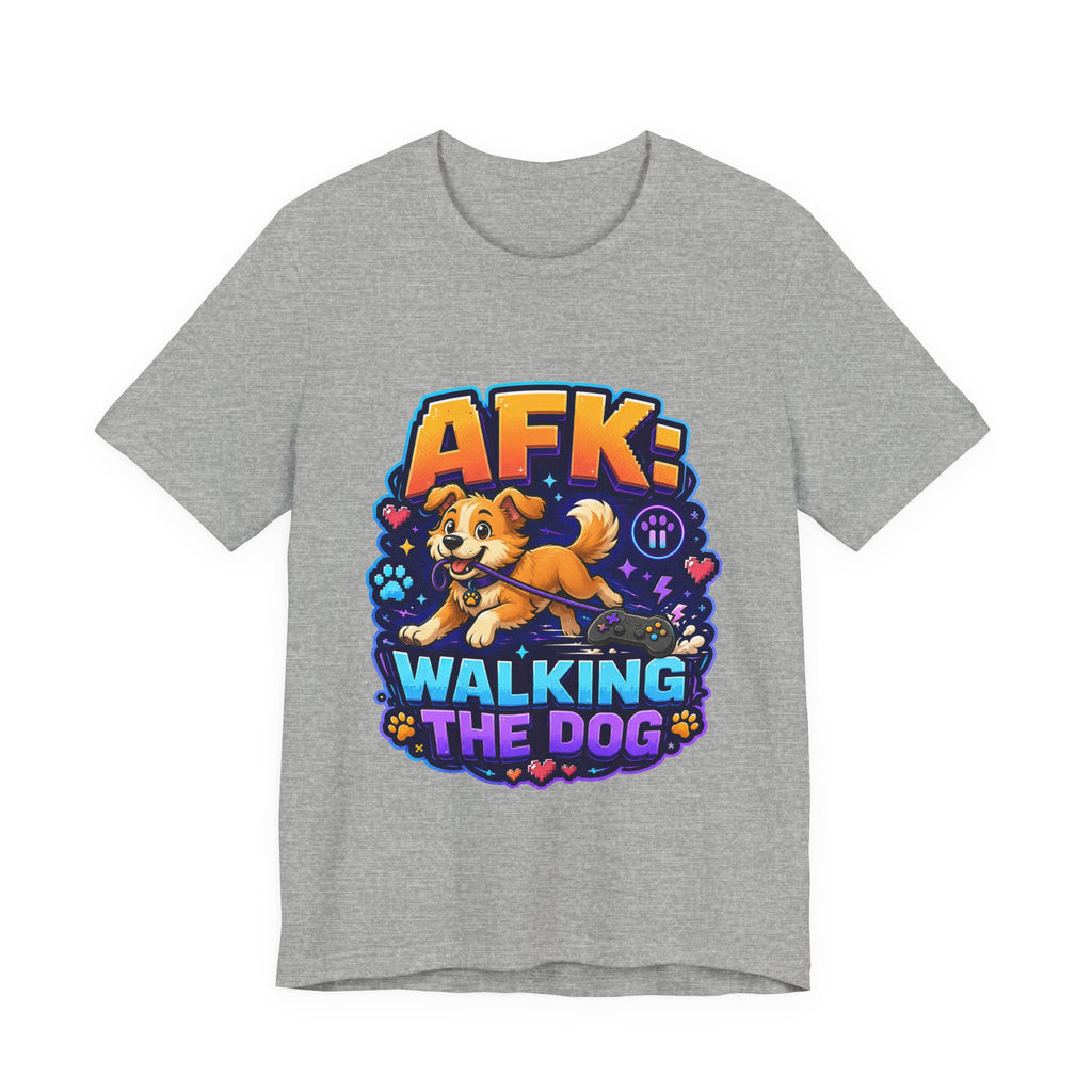 AFK Walking the Dog funny gamer dog lover T-shirt mockup