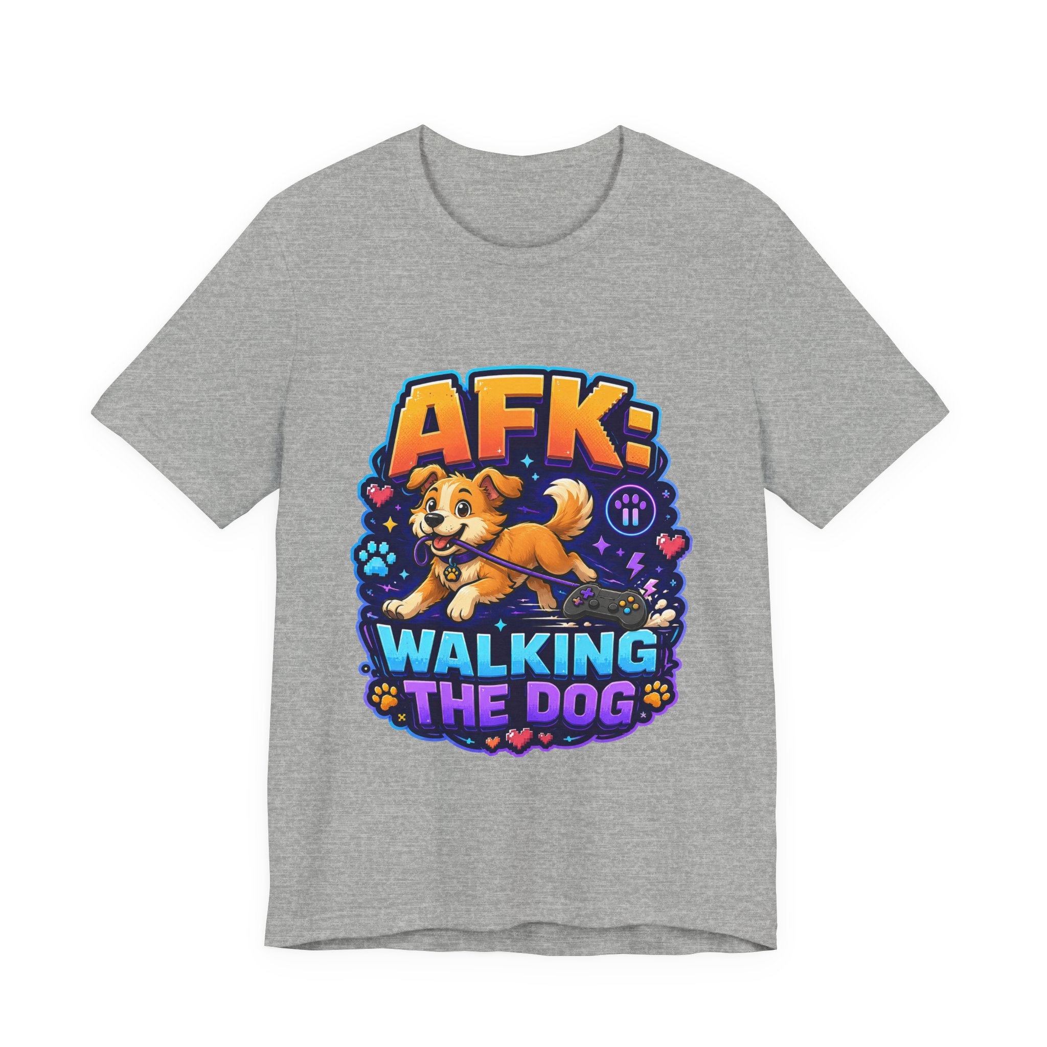 AFK Walking the Dog funny gamer dog lover T-shirt mockup