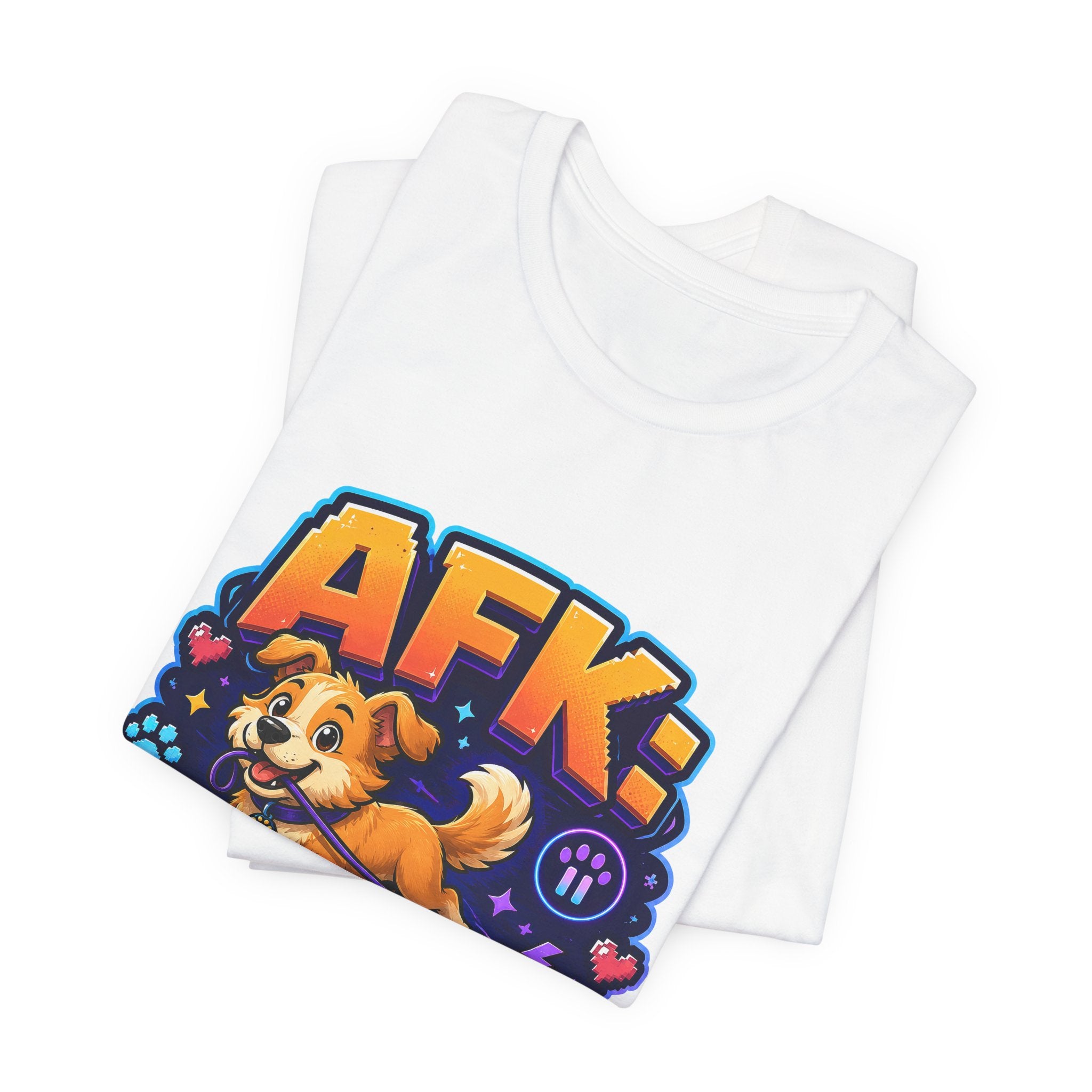 AFK Walking the Dog funny gamer dog lover T-shirt mockup