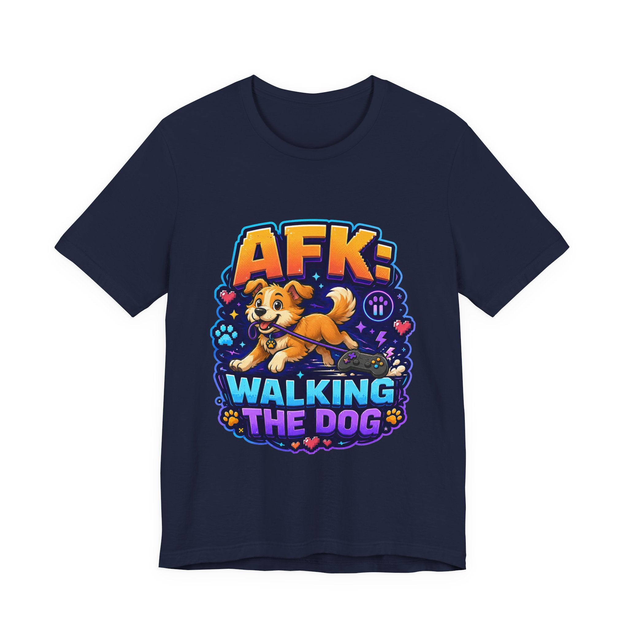 AFK Walking the Dog funny gamer dog lover T-shirt mockup
