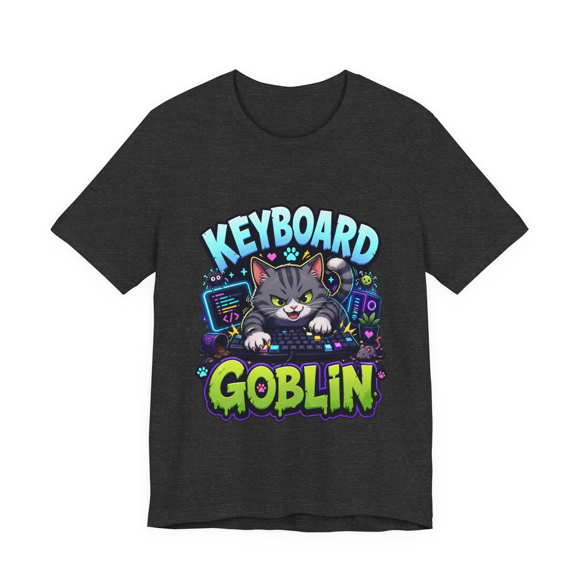 Keyboard Goblin Shirt - Funny Programmer Cat Gamer Tee