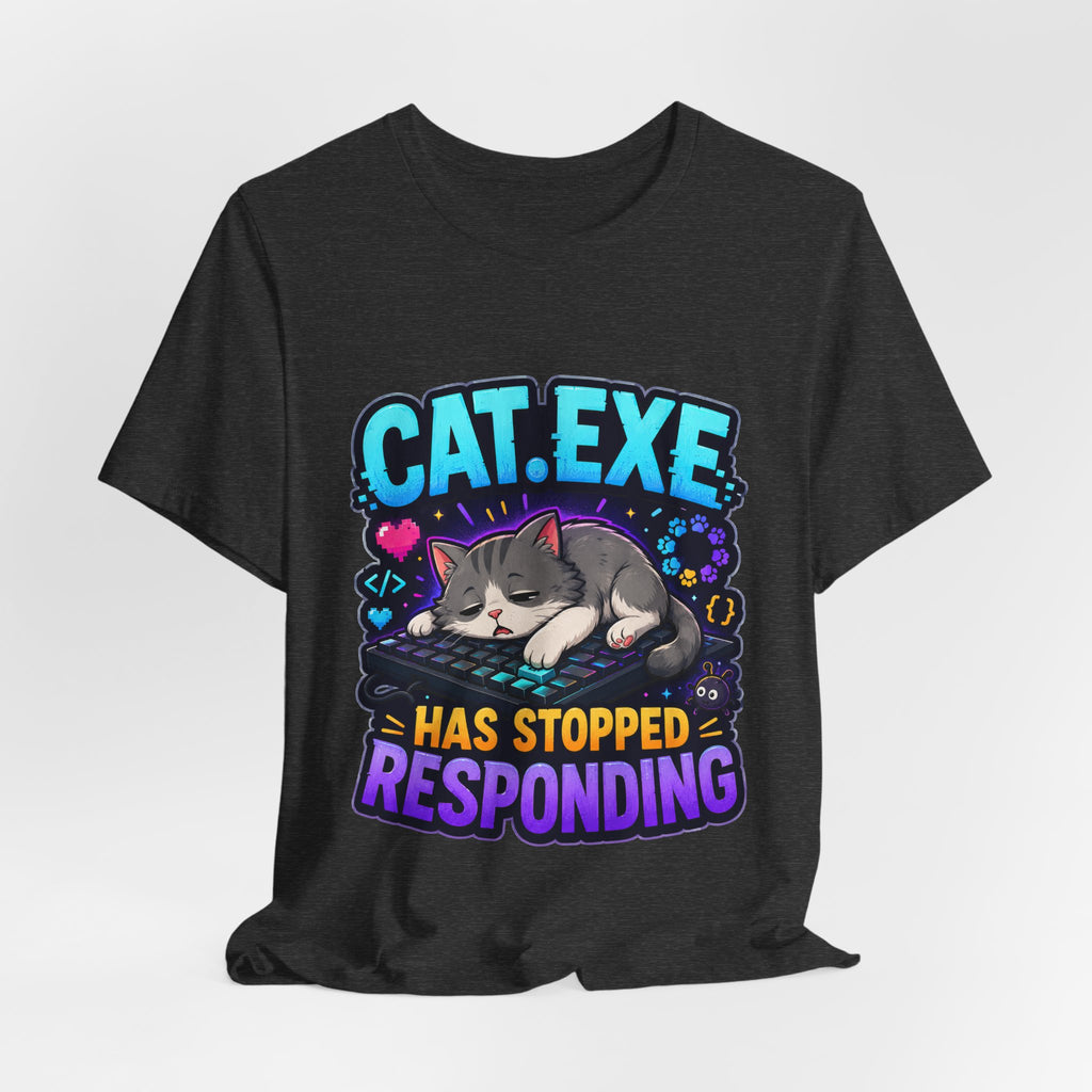 Cat.exe Has Stopped Responding Shirt - Programmer Cat Tee