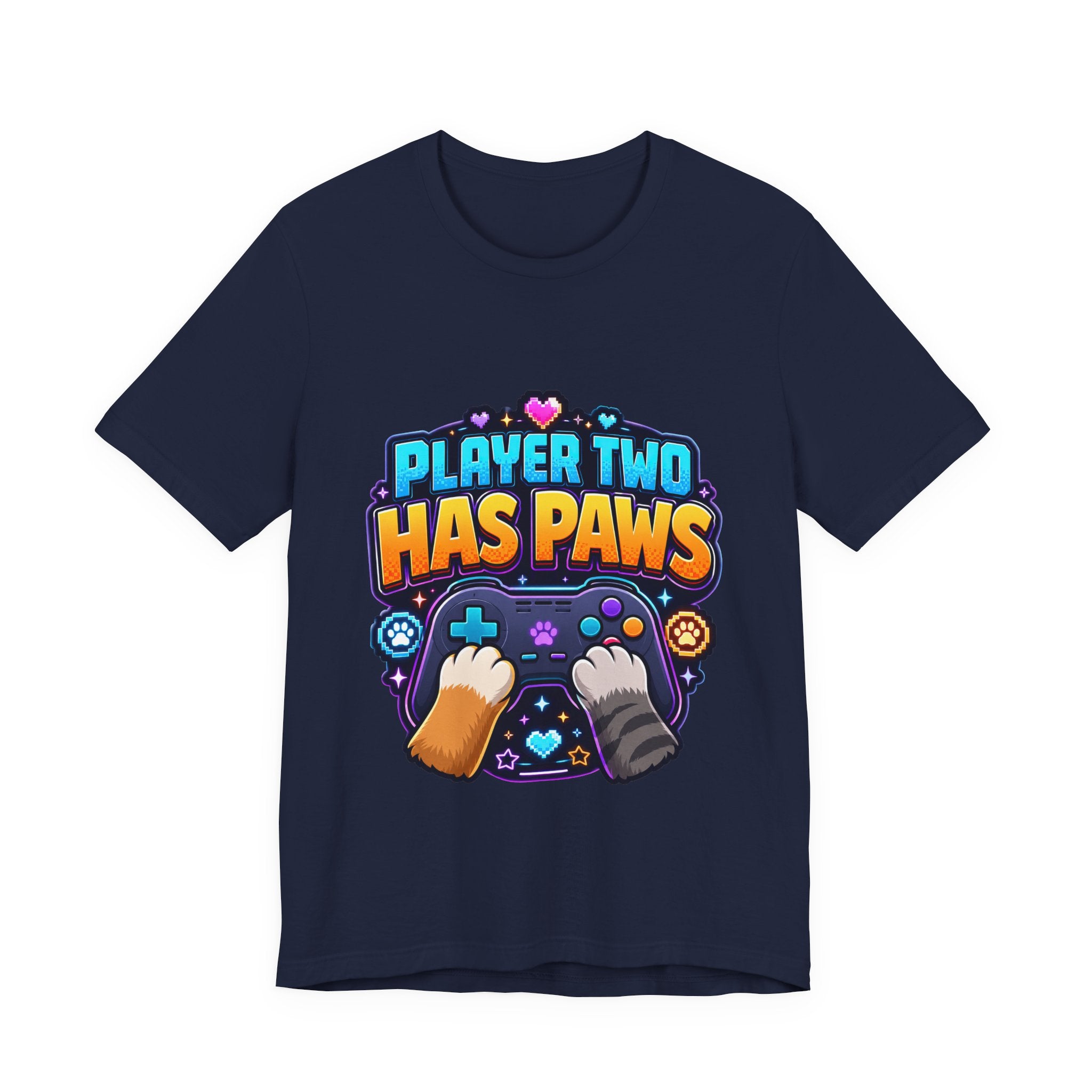 Player Two Has Paws Shirt - Funny Gamer Pet Lover Tee