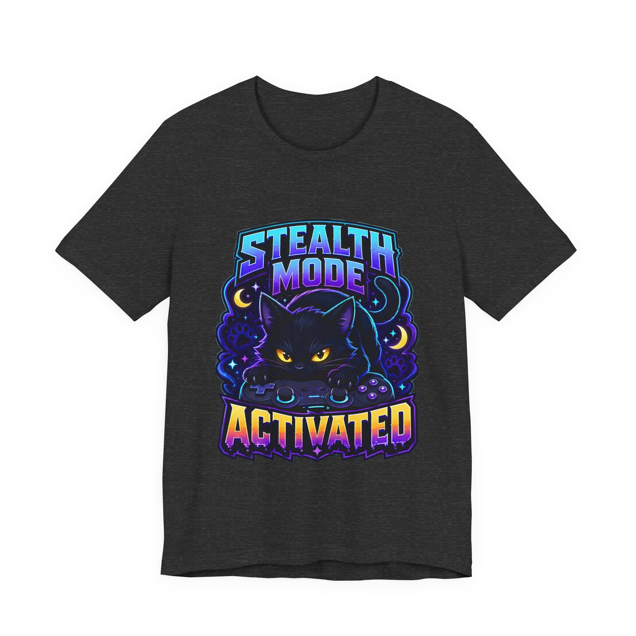 Stealth Mode Activated Shirt - Black Cat Gamer Cat Tee
