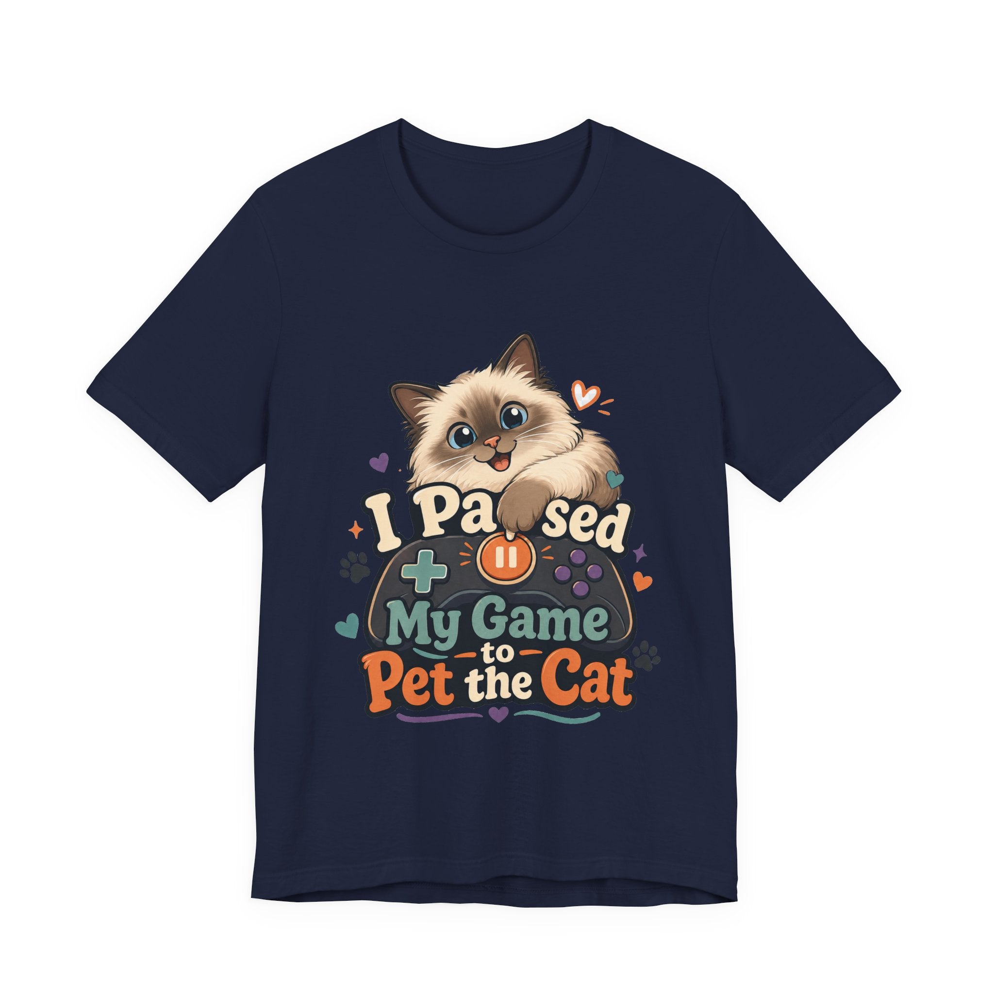 I Paused My Game to Pet the Cat Shirt - Ragdoll Cat Gamer Cat Tee