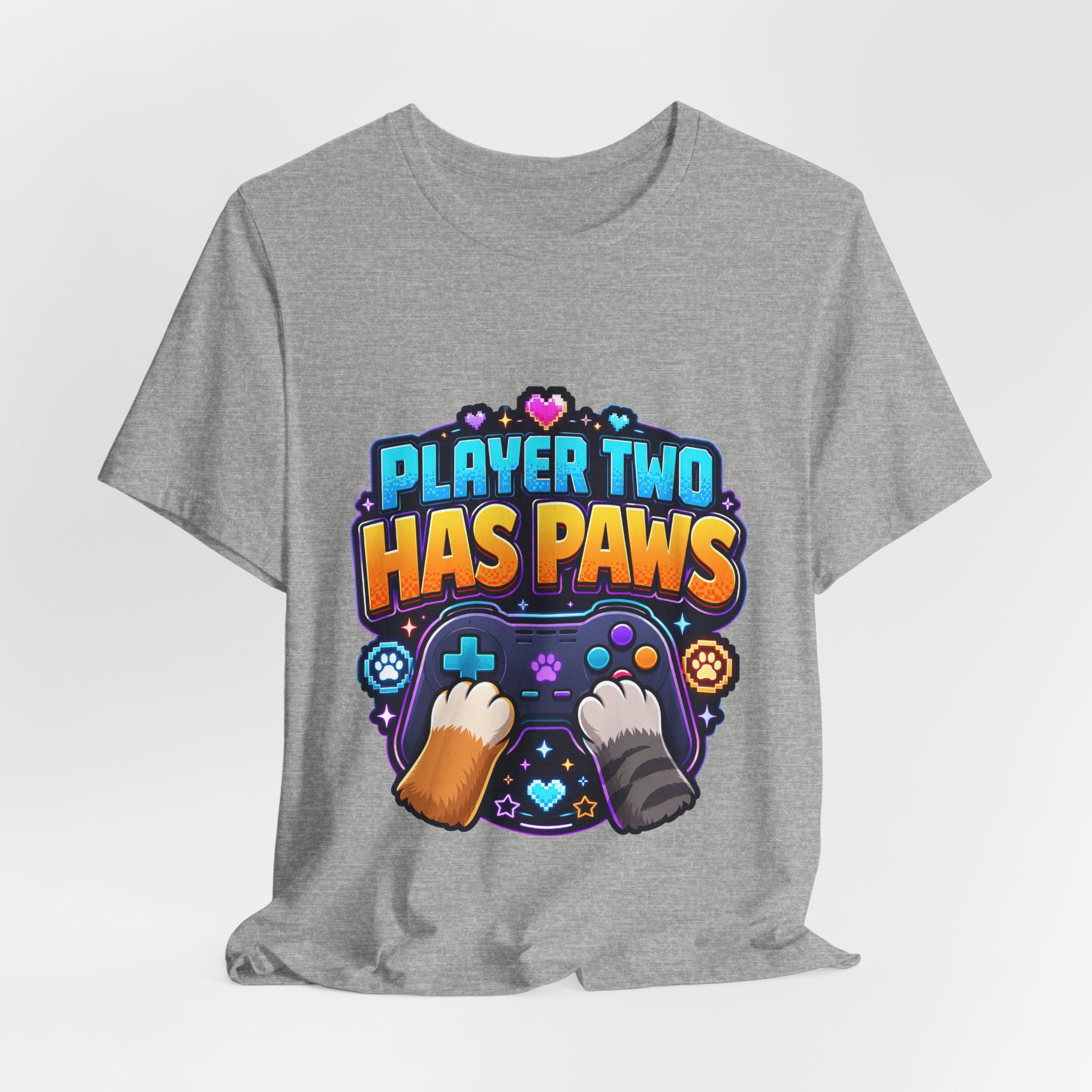 Player Two Has Paws Shirt - Funny Gamer Pet Lover Tee