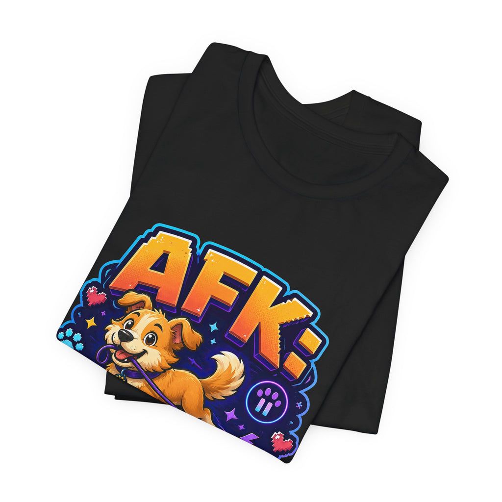 AFK Walking the Dog funny gamer dog lover T-shirt mockup