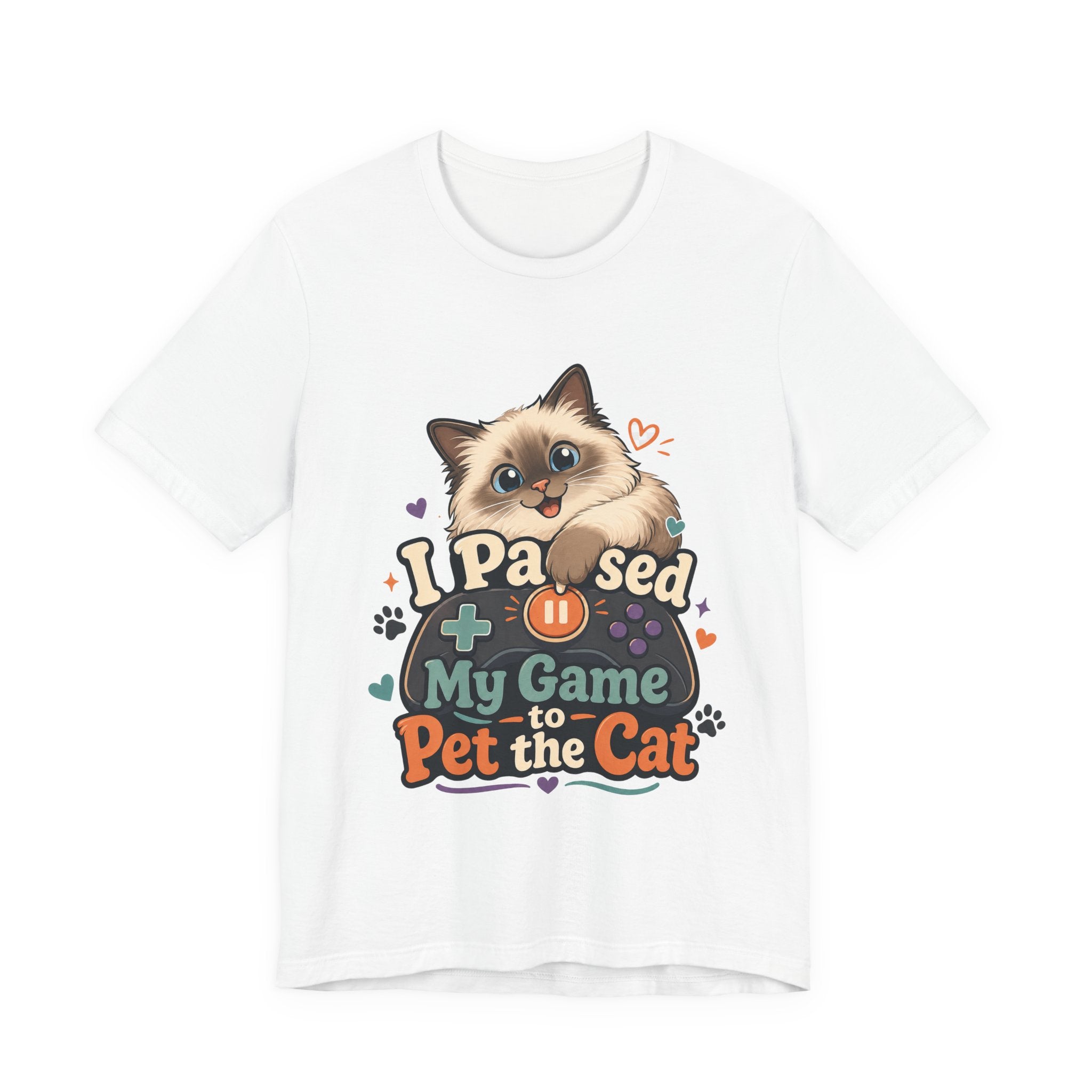 I Paused My Game to Pet the Cat Shirt - Ragdoll Cat Gamer Cat Tee
