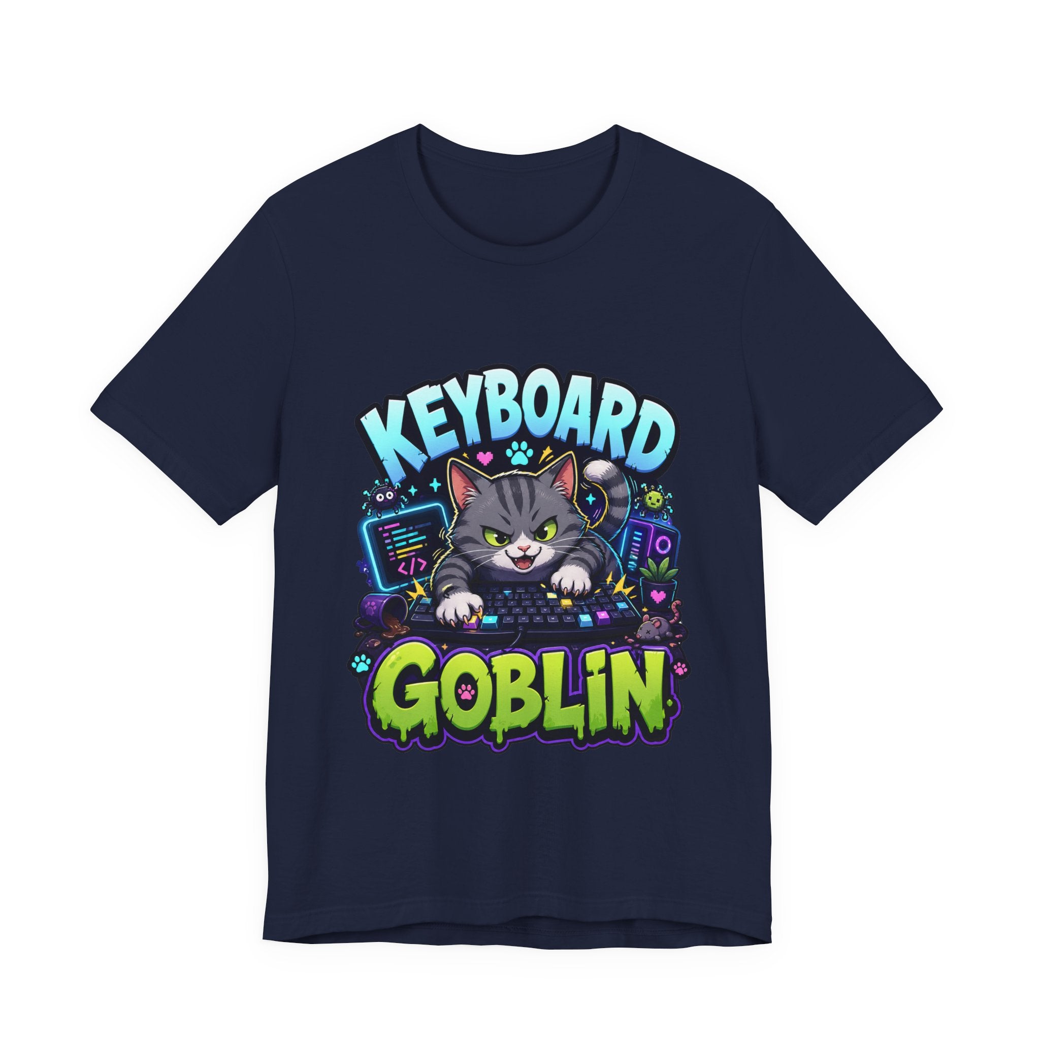 Keyboard Goblin Shirt - Funny Programmer Cat Gamer Tee
