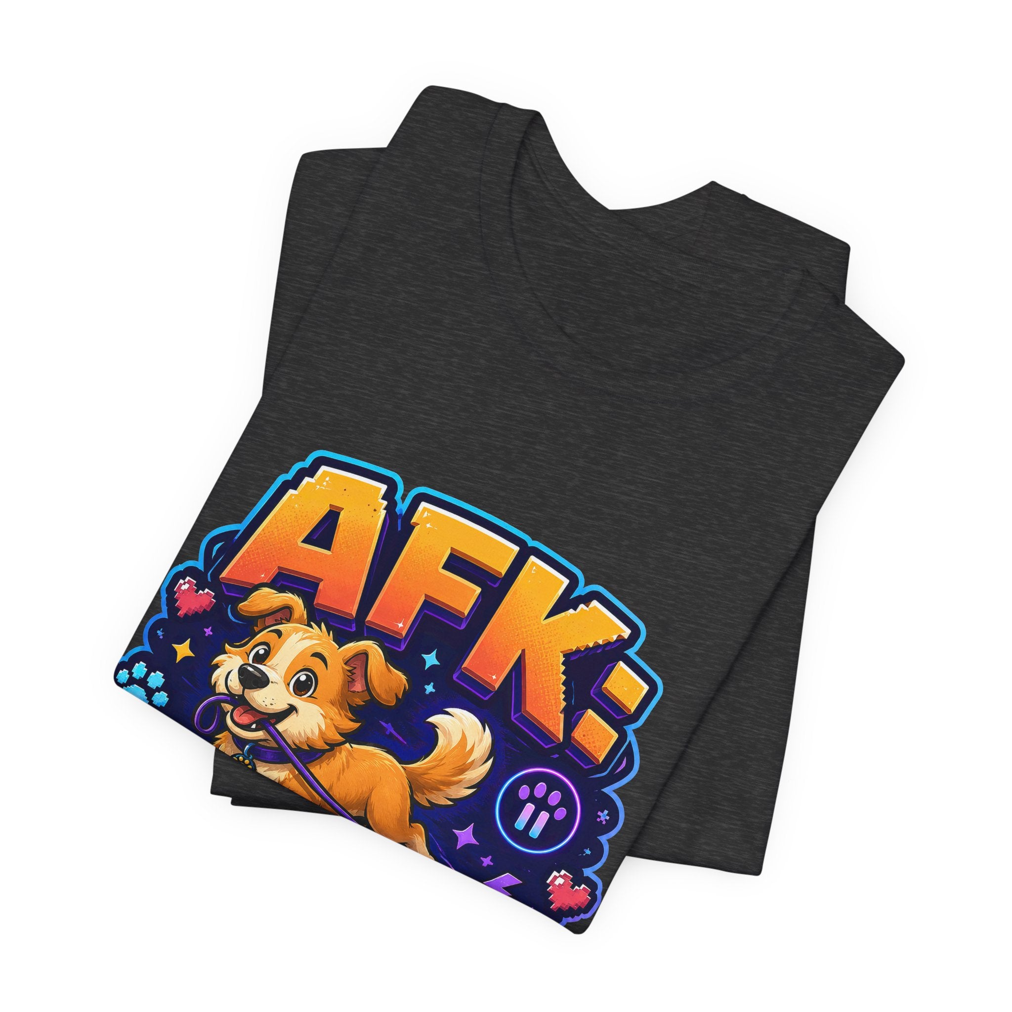 AFK Walking the Dog funny gamer dog lover T-shirt mockup