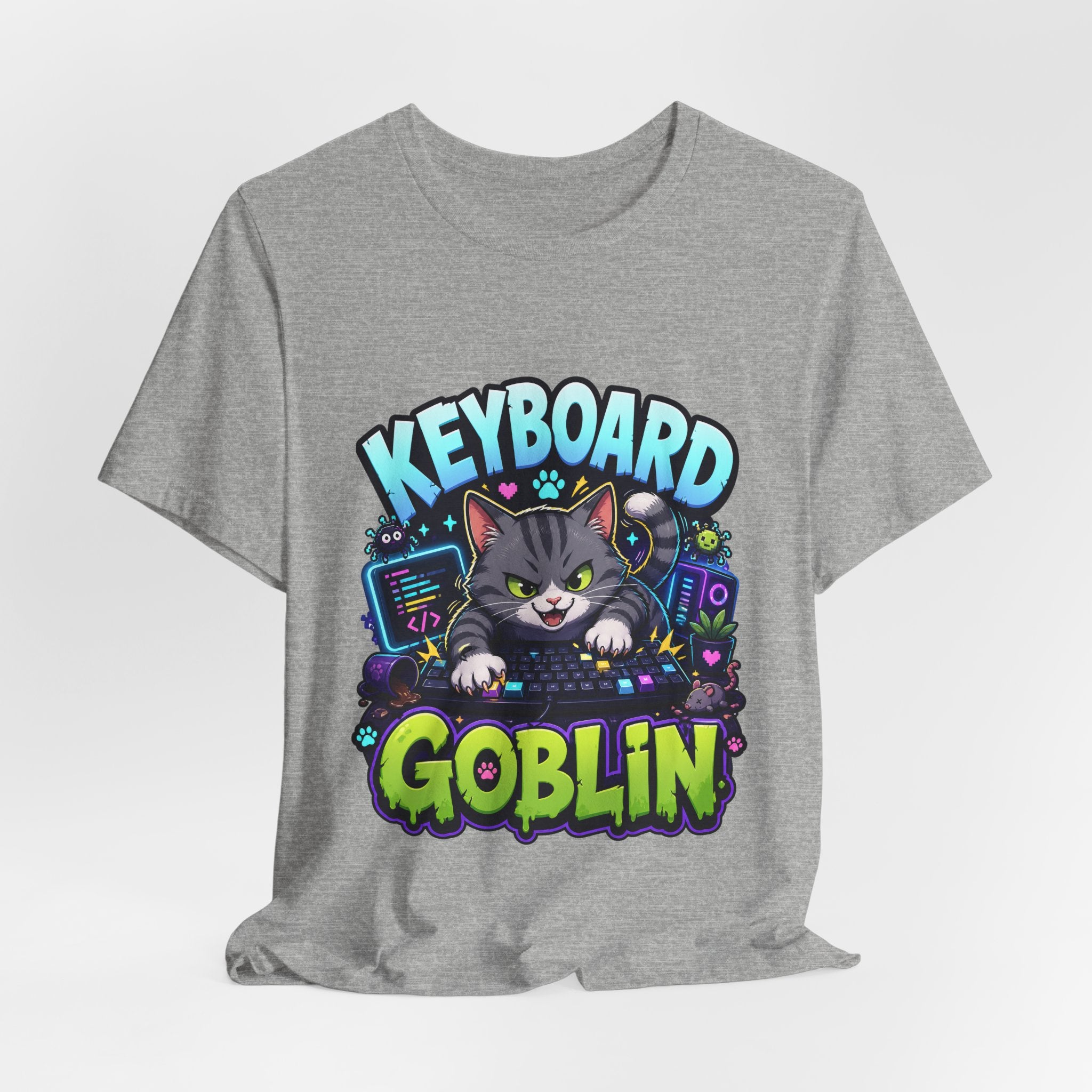 Keyboard Goblin Shirt - Funny Programmer Cat Gamer Tee