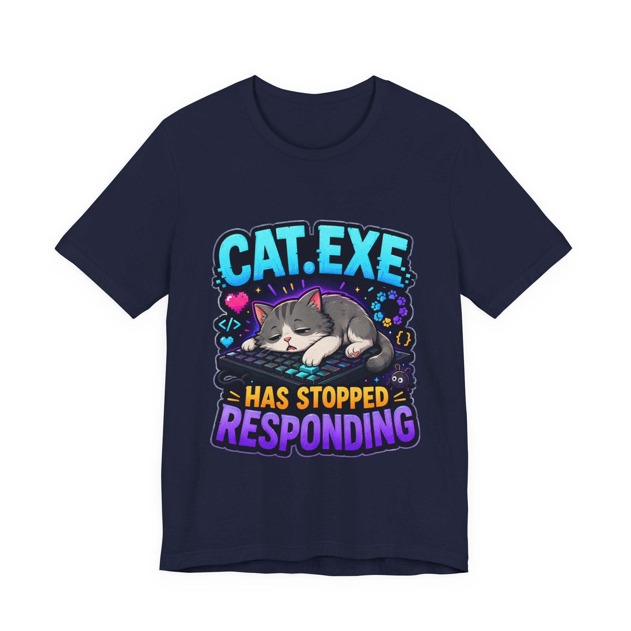 Cat.exe Has Stopped Responding Shirt - Programmer Cat Tee