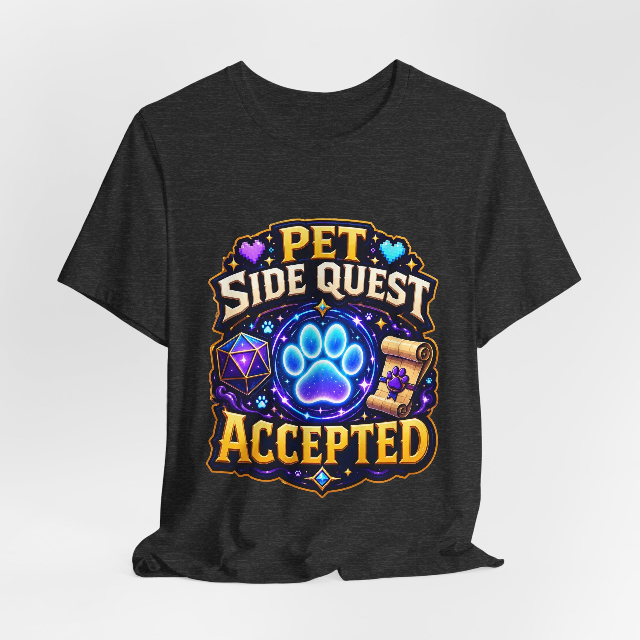Pet Side Quest Accepted Shirt - Geeky Pet Lover Gamer Tee