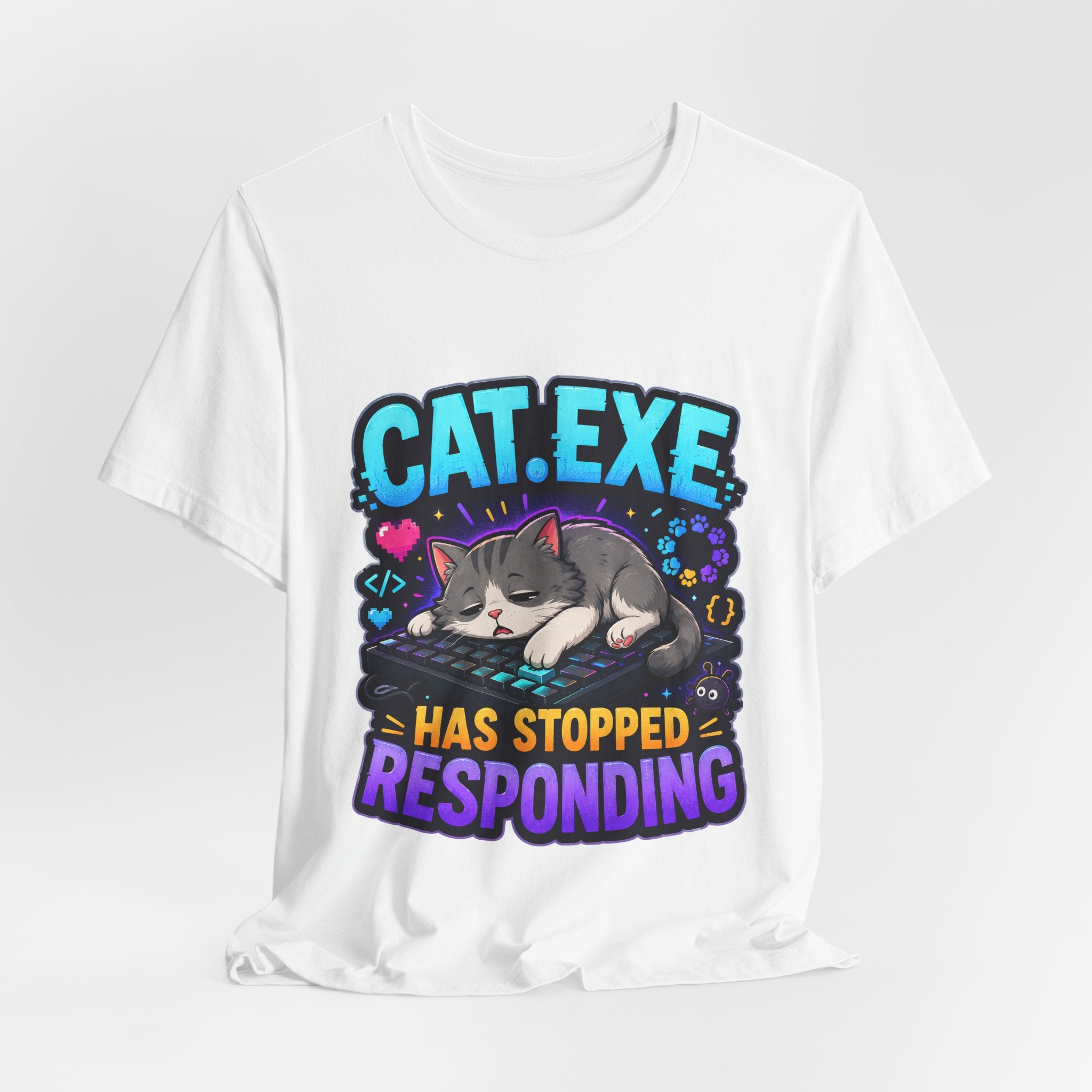 Cat.exe Has Stopped Responding Shirt - Programmer Cat Tee