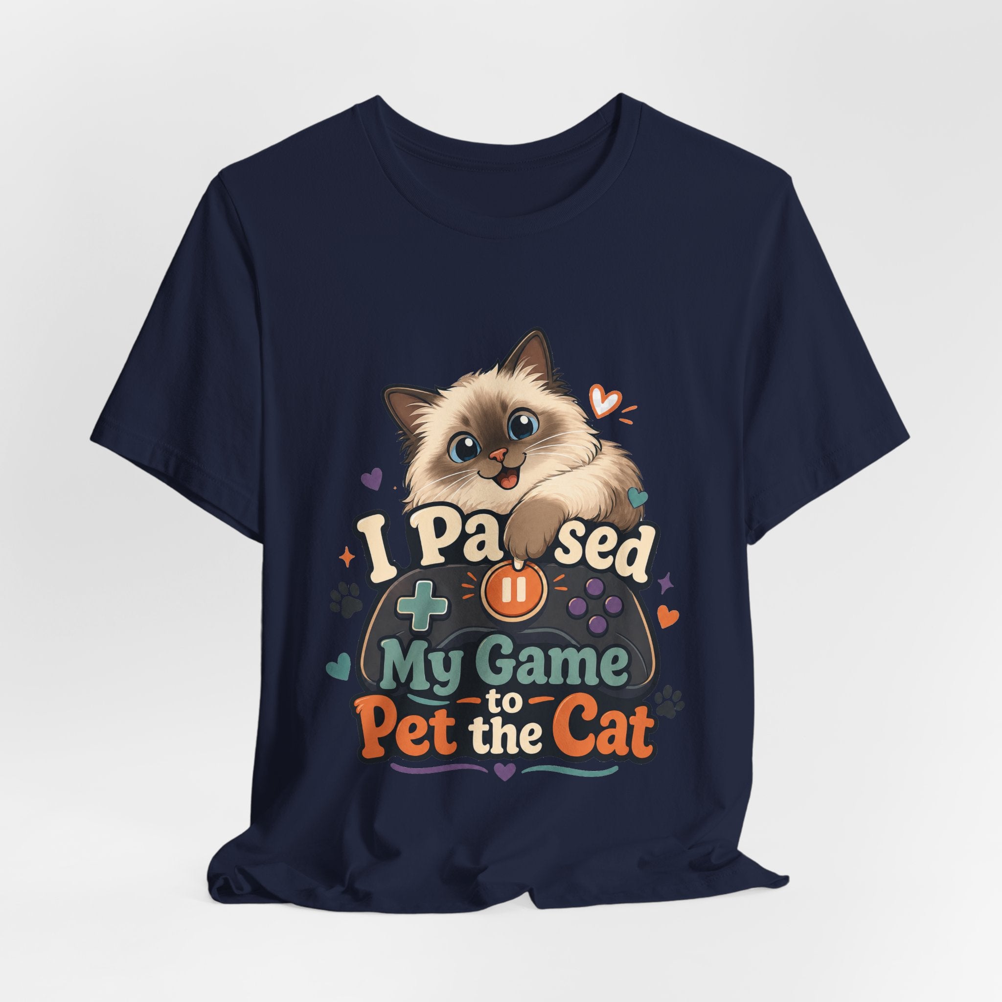 I Paused My Game to Pet the Cat Shirt - Ragdoll Cat Gamer Cat Tee