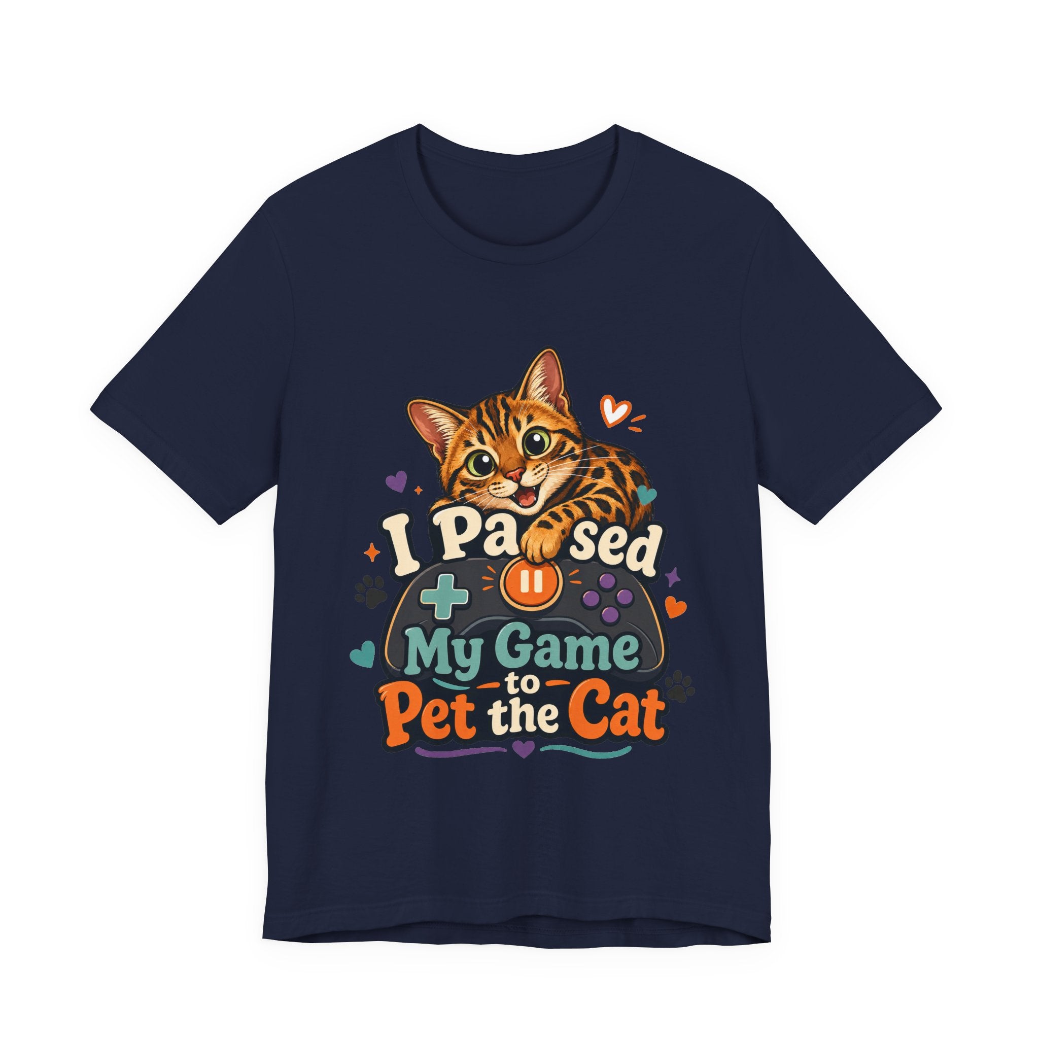 I Paused My Game to Pet the Cat Shirt - Bengal Cat Gamer Cat Tee