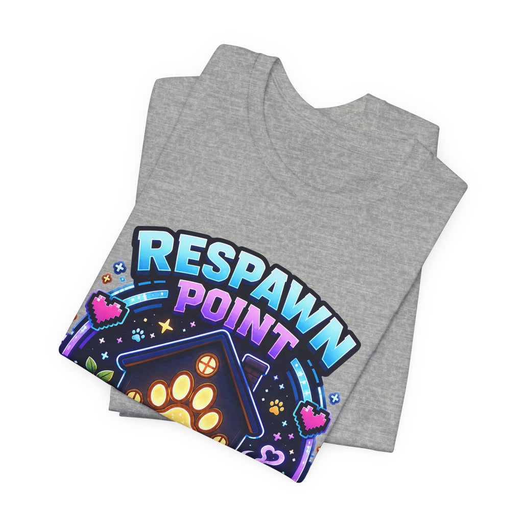 Respawn Point Home With Pets Shirt - Cozy Gamer Pet Lover Tee