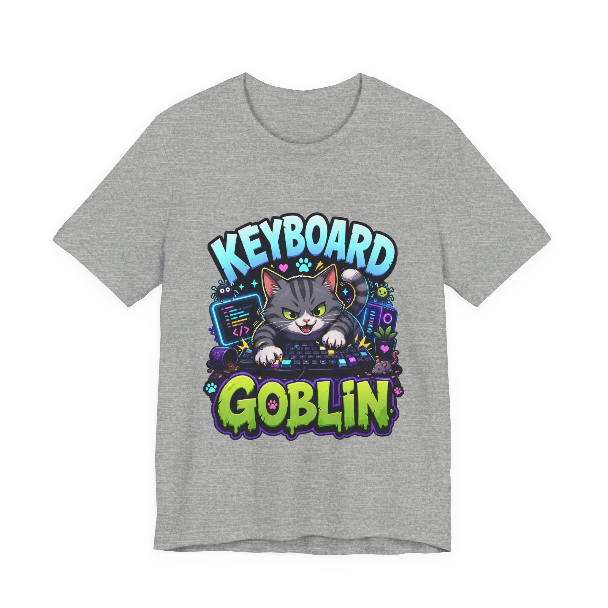 Keyboard Goblin Shirt - Funny Programmer Cat Gamer Tee