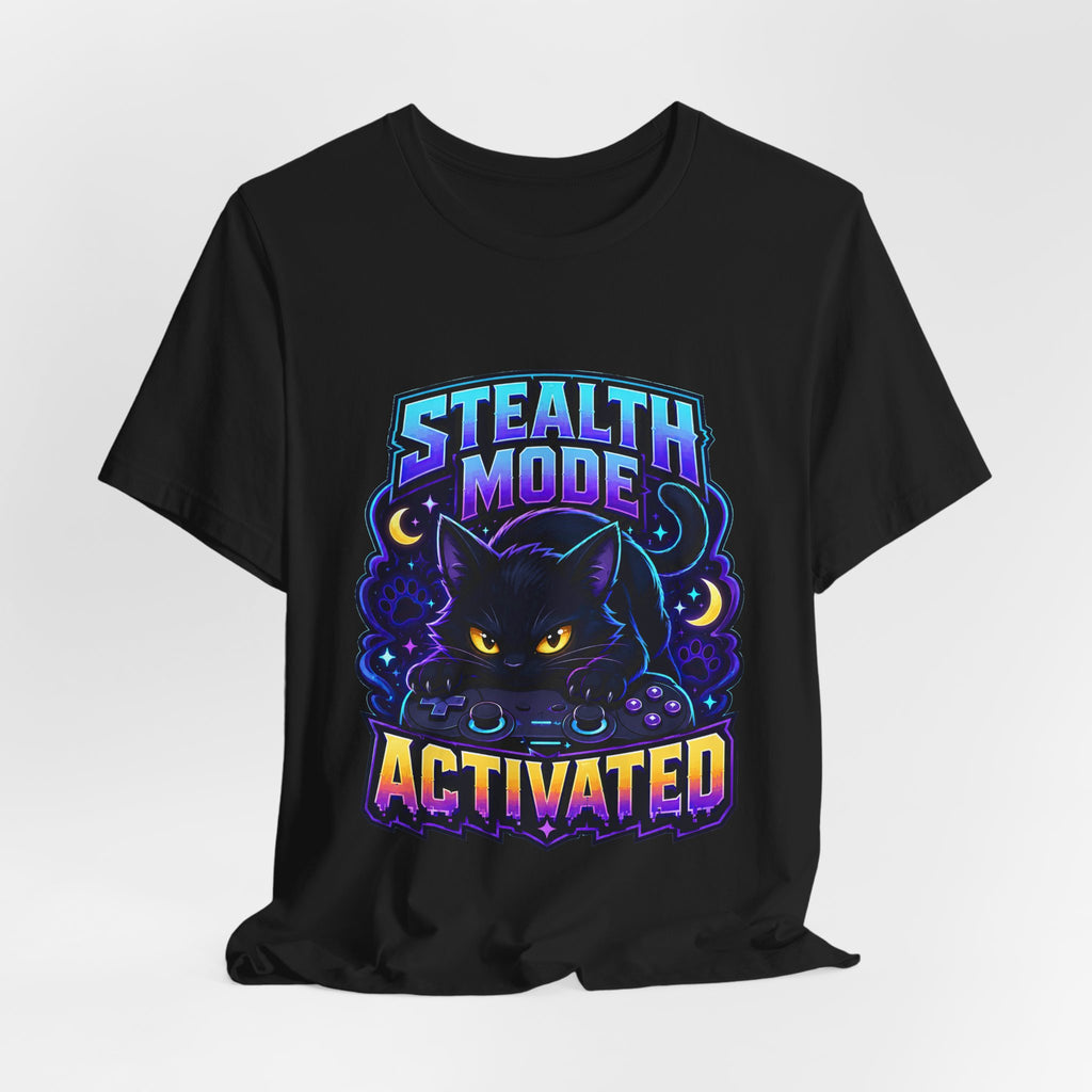 Stealth Mode Activated Shirt - Black Cat Gamer Cat Tee