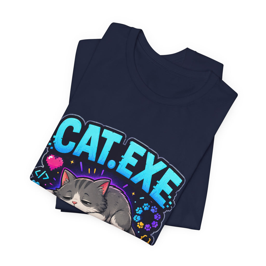 Cat.exe Has Stopped Responding Shirt - Programmer Cat Tee