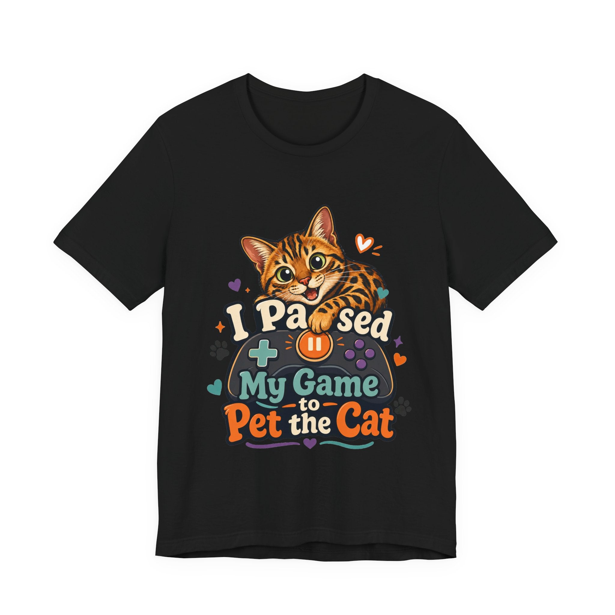 I Paused My Game to Pet the Cat Shirt - Bengal Cat Gamer Cat Tee