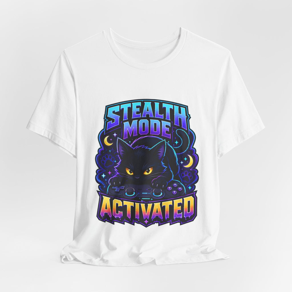 Stealth Mode Activated Shirt - Black Cat Gamer Cat Tee
