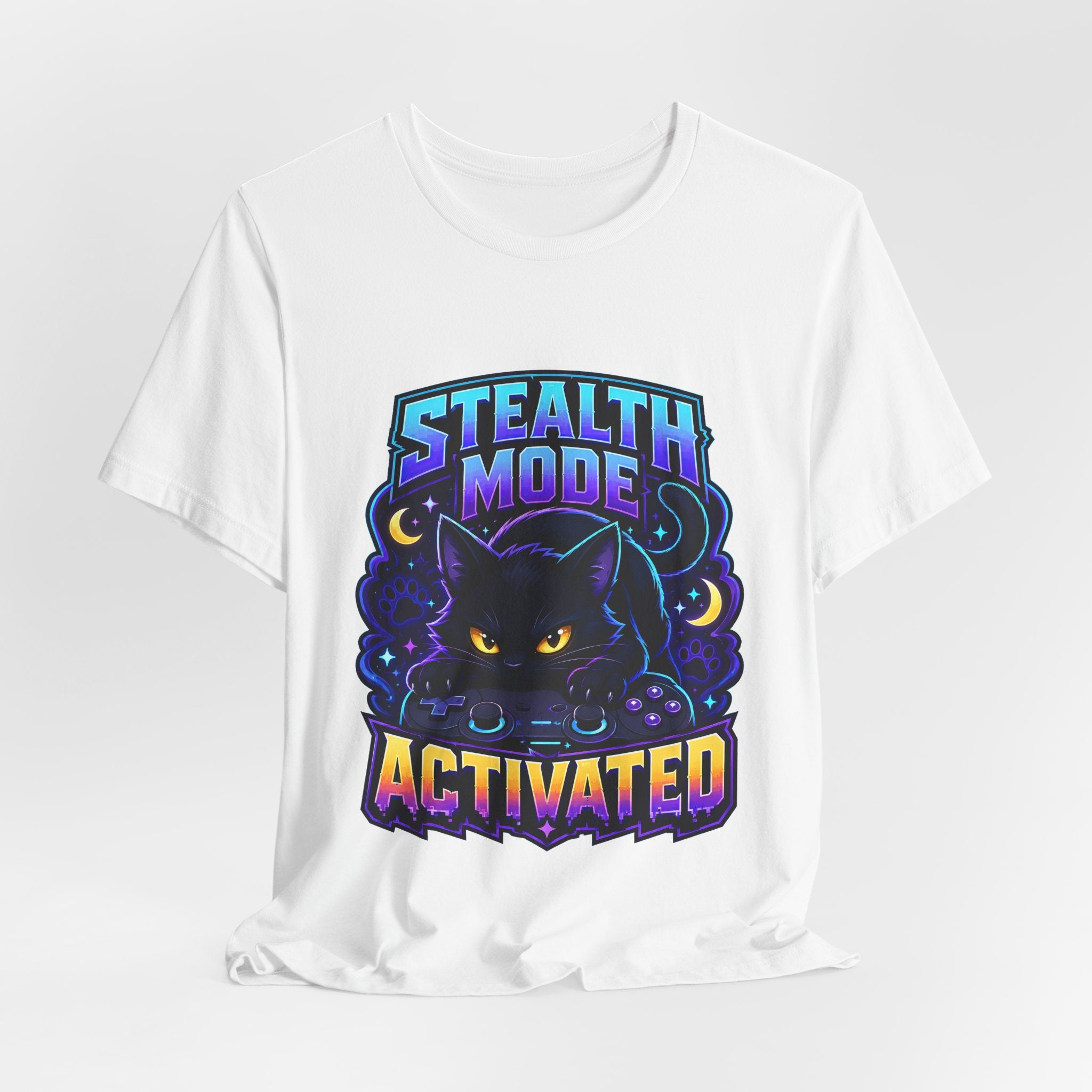 Stealth Mode Activated Shirt - Black Cat Gamer Cat Tee