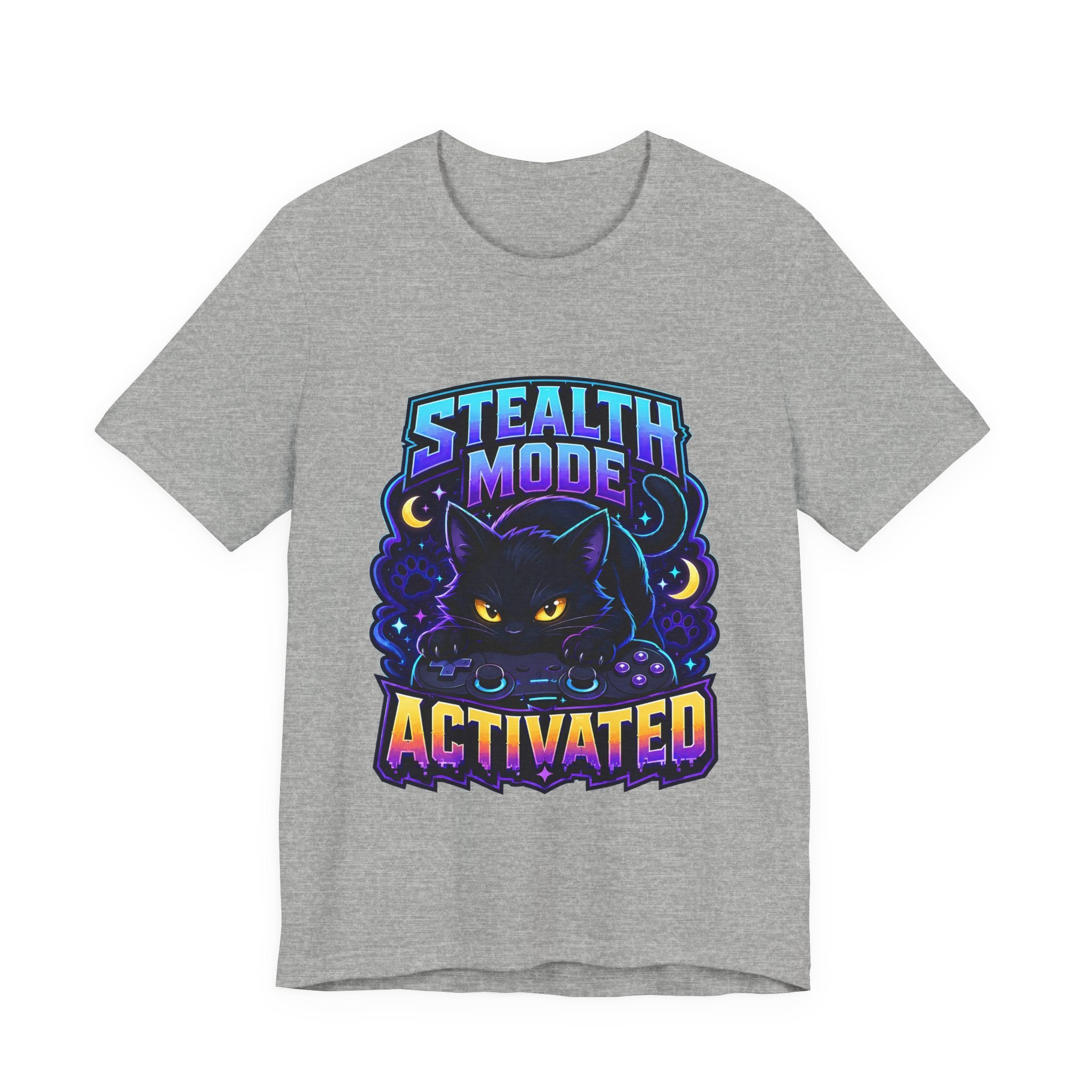 Stealth Mode Activated Shirt - Black Cat Gamer Cat Tee