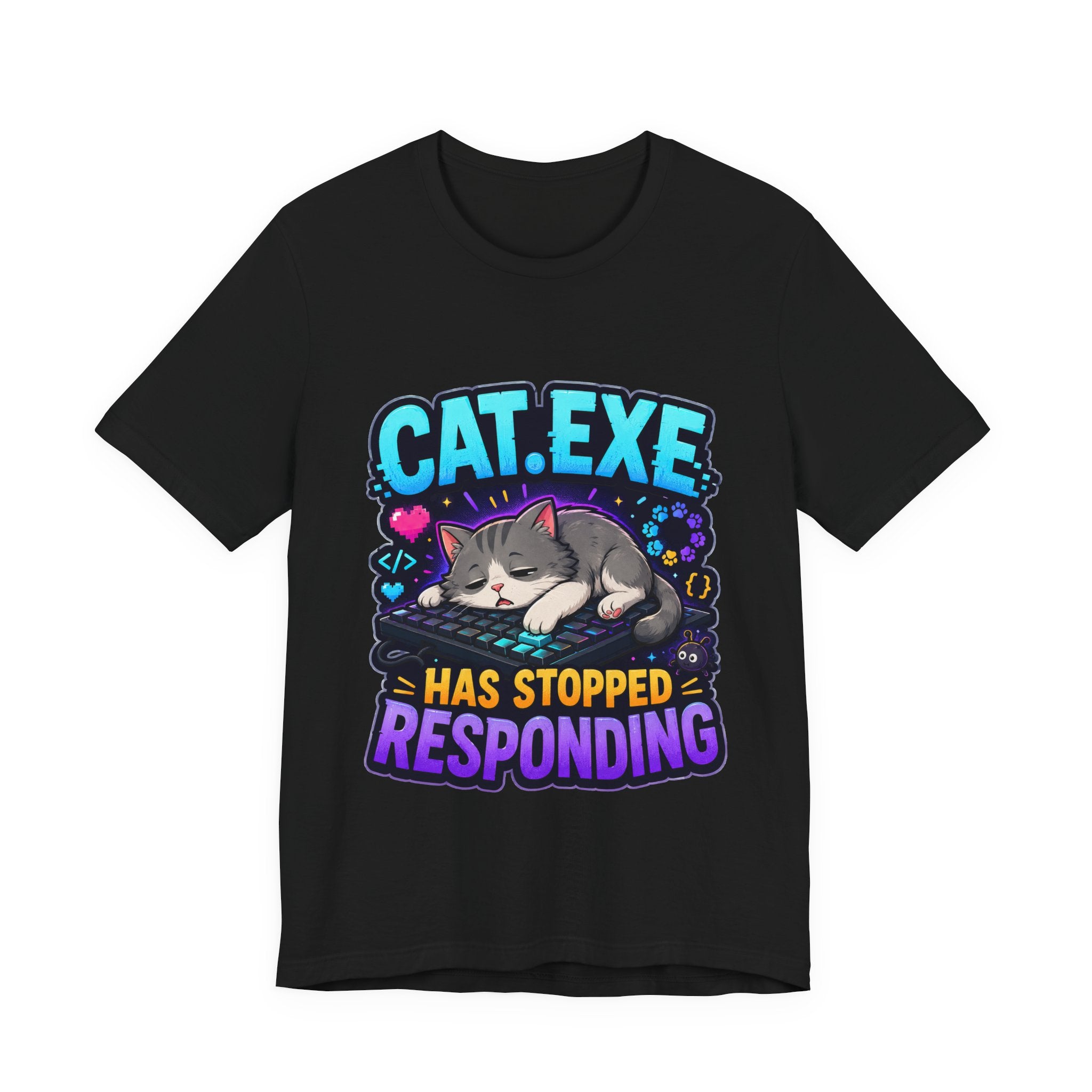 Cat.exe Has Stopped Responding Shirt - Programmer Cat Tee