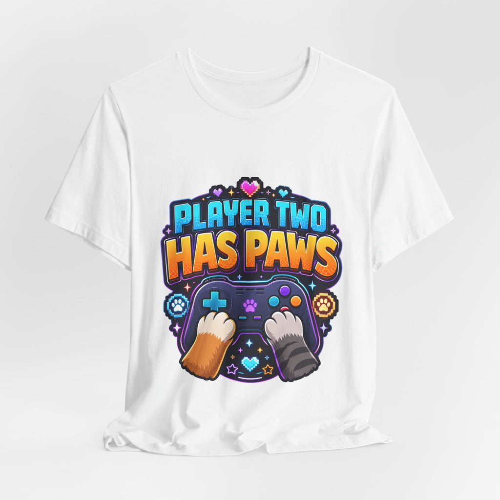 Player Two Has Paws Shirt - Funny Gamer Pet Lover Tee