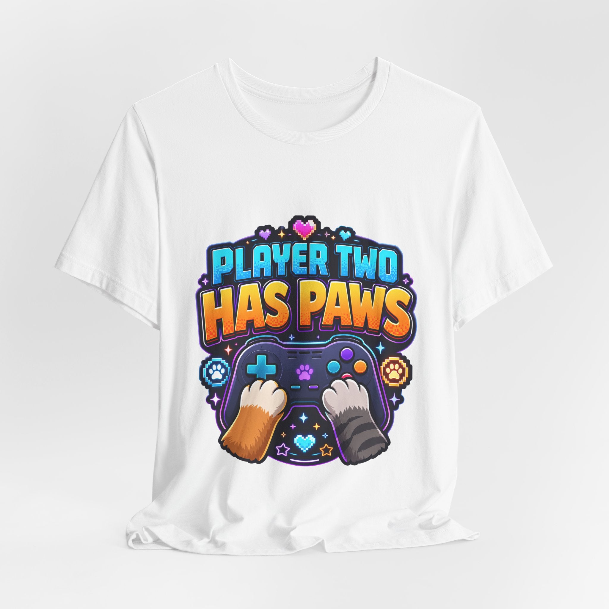 Player Two Has Paws Shirt - Funny Gamer Pet Lover Tee