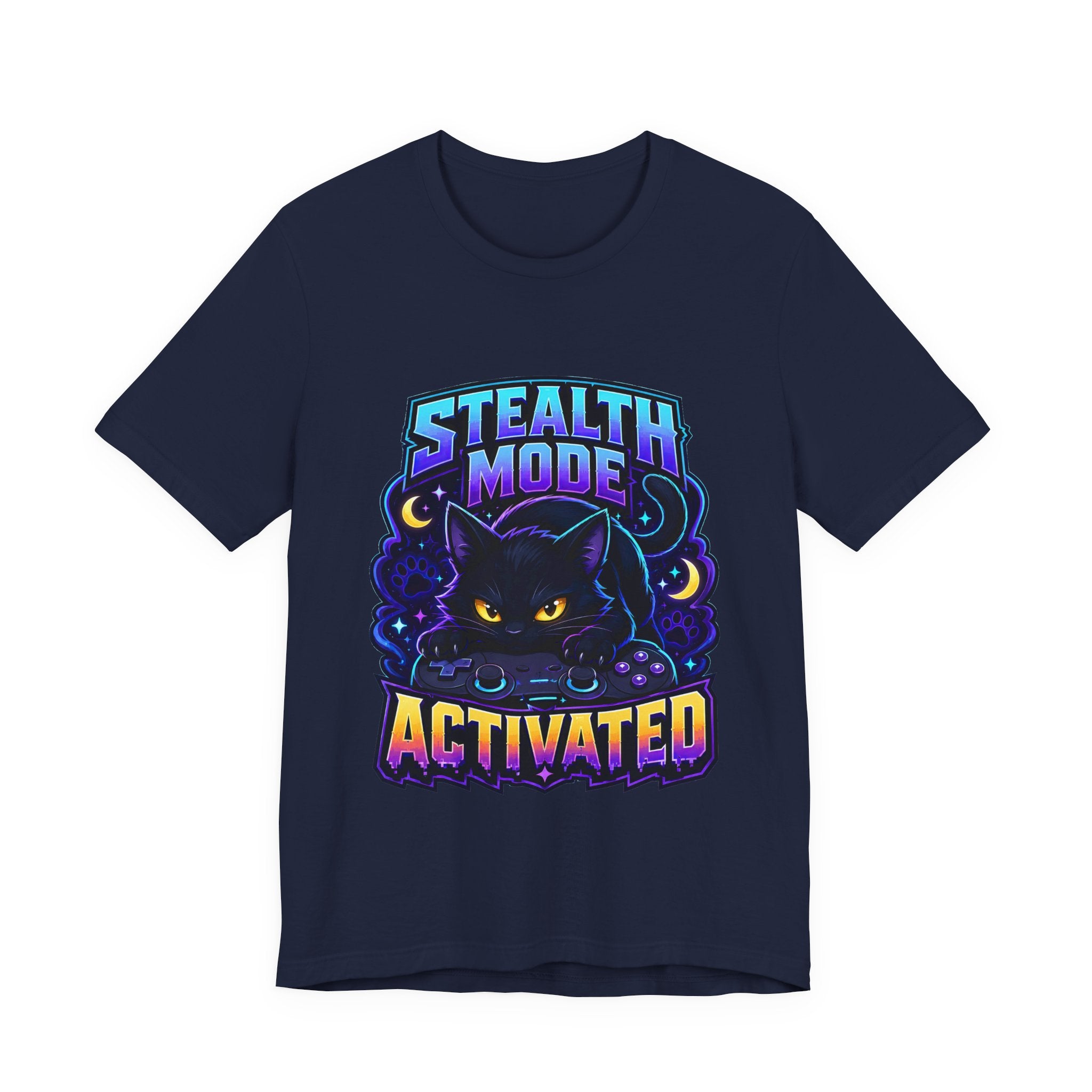 Stealth Mode Activated Shirt - Black Cat Gamer Cat Tee