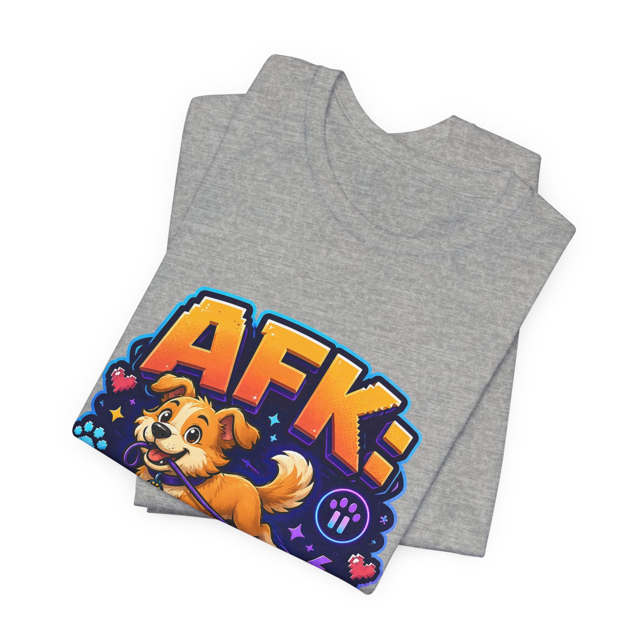 AFK Walking the Dog funny gamer dog lover T-shirt mockup