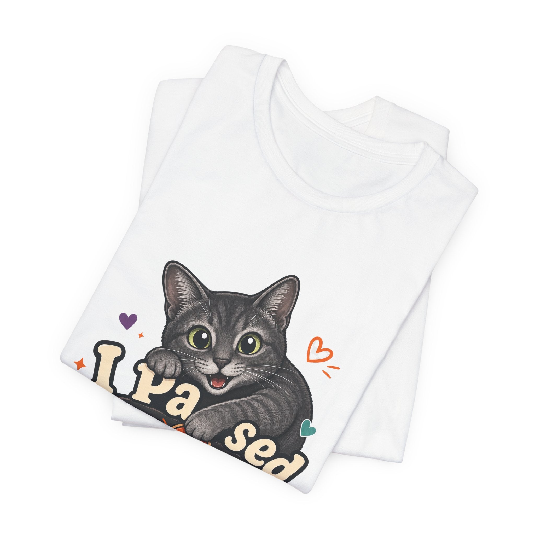 I Paused My Game to Pet the Cat Shirt - Grey Cat Gamer Cat Tee