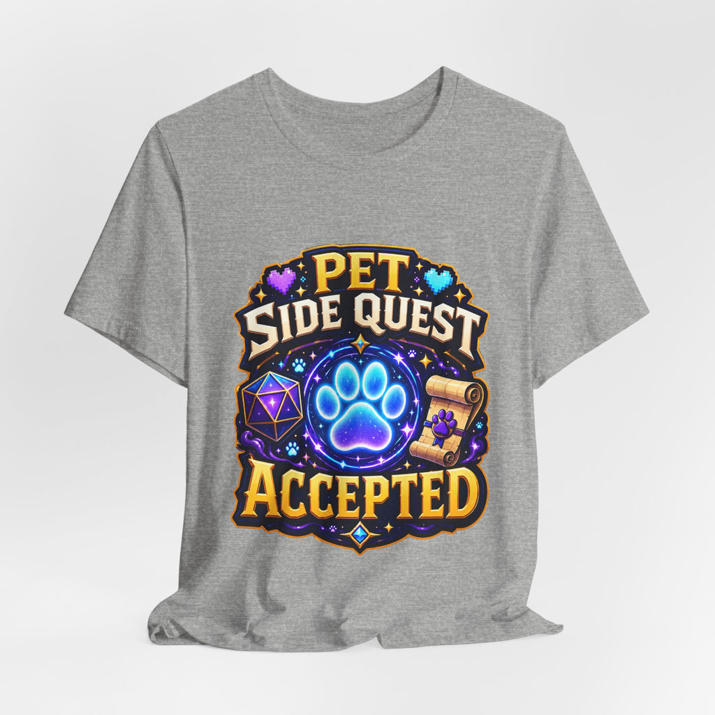 Pet Side Quest Accepted Shirt - Geeky Pet Lover Gamer Tee
