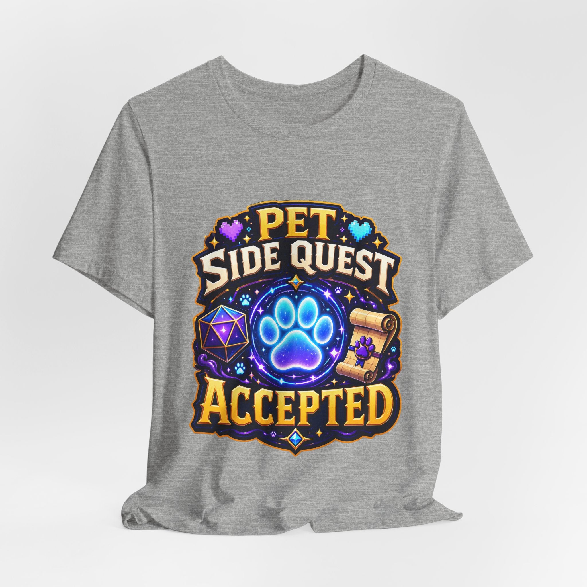 Pet Side Quest Accepted Shirt - Geeky Pet Lover Gamer Tee