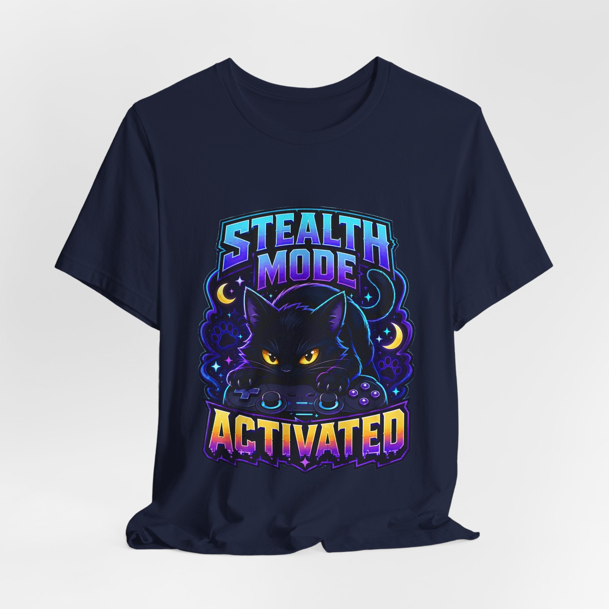 Stealth Mode Activated Shirt - Black Cat Gamer Cat Tee