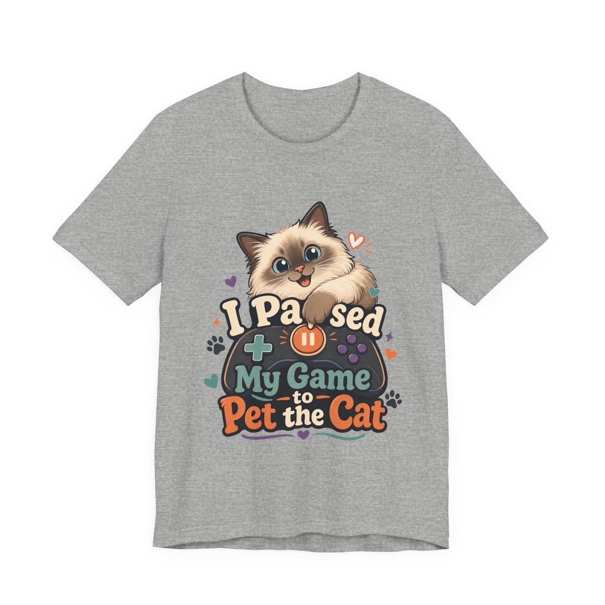 I Paused My Game to Pet the Cat Shirt - Ragdoll Cat Gamer Cat Tee