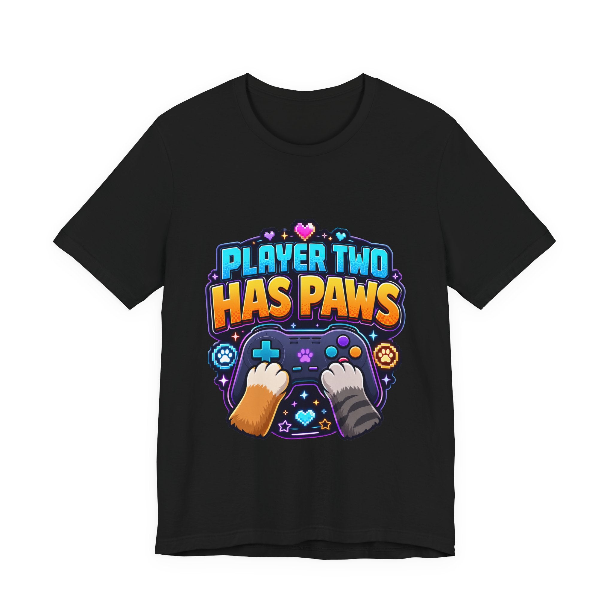 Player Two Has Paws Shirt - Funny Gamer Pet Lover Tee