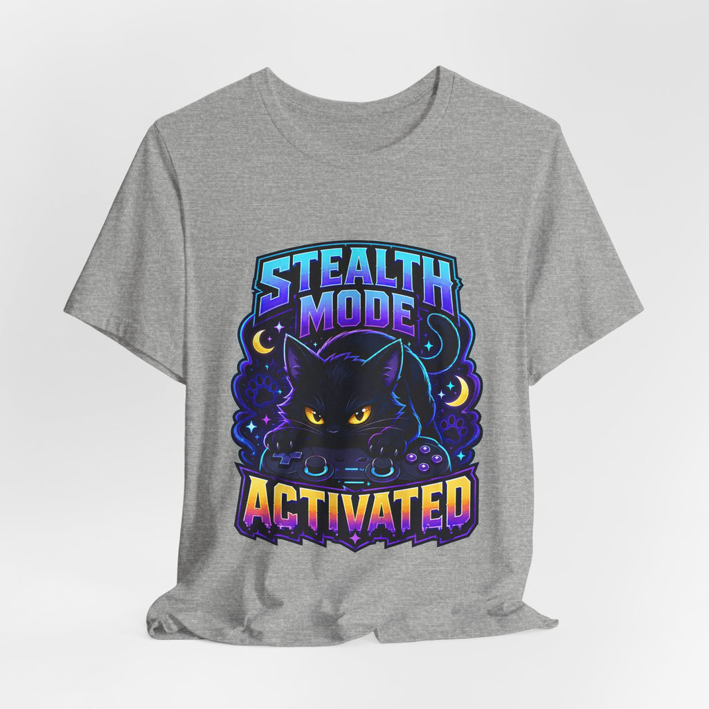 Stealth Mode Activated Shirt - Black Cat Gamer Cat Tee