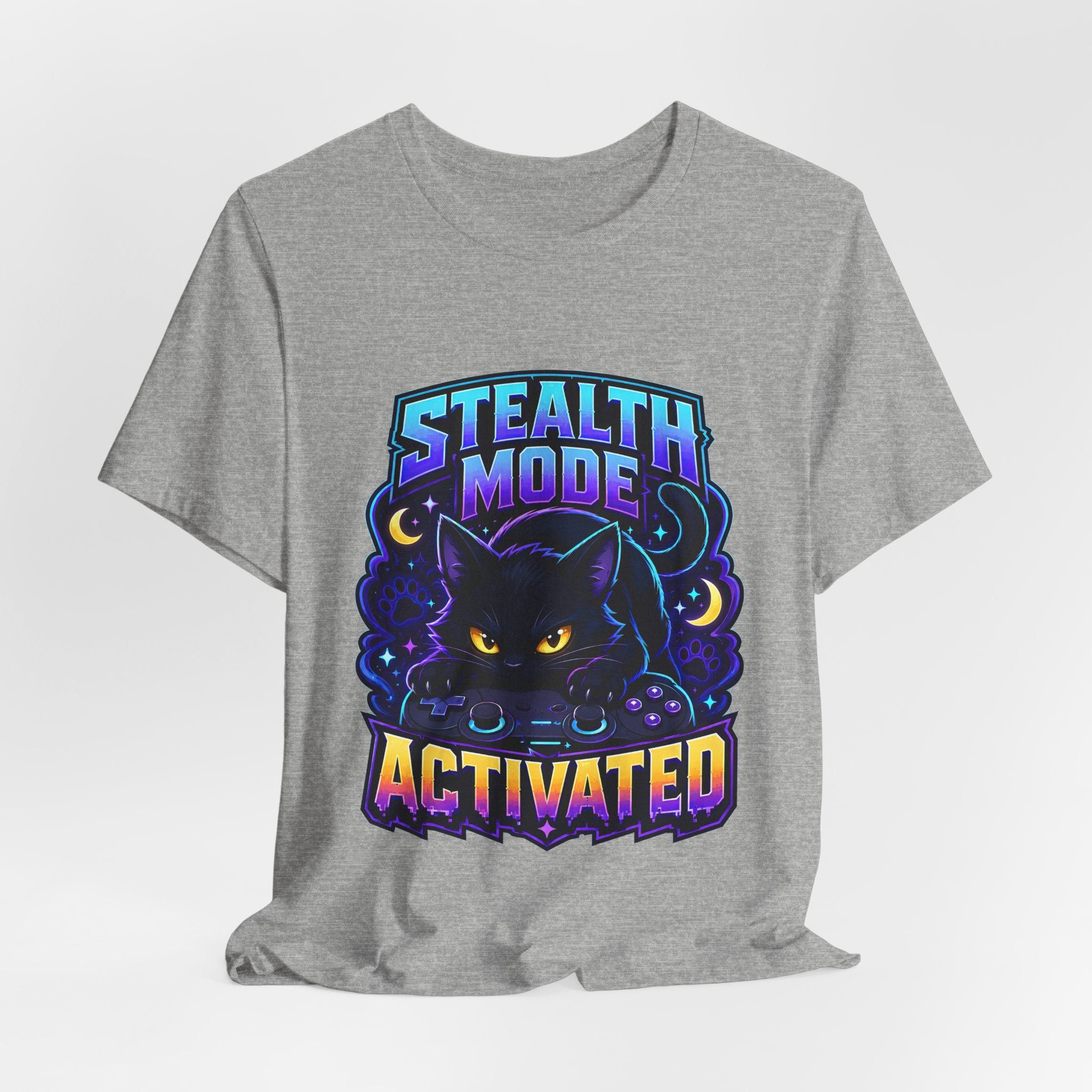 Stealth Mode Activated Shirt - Black Cat Gamer Cat Tee