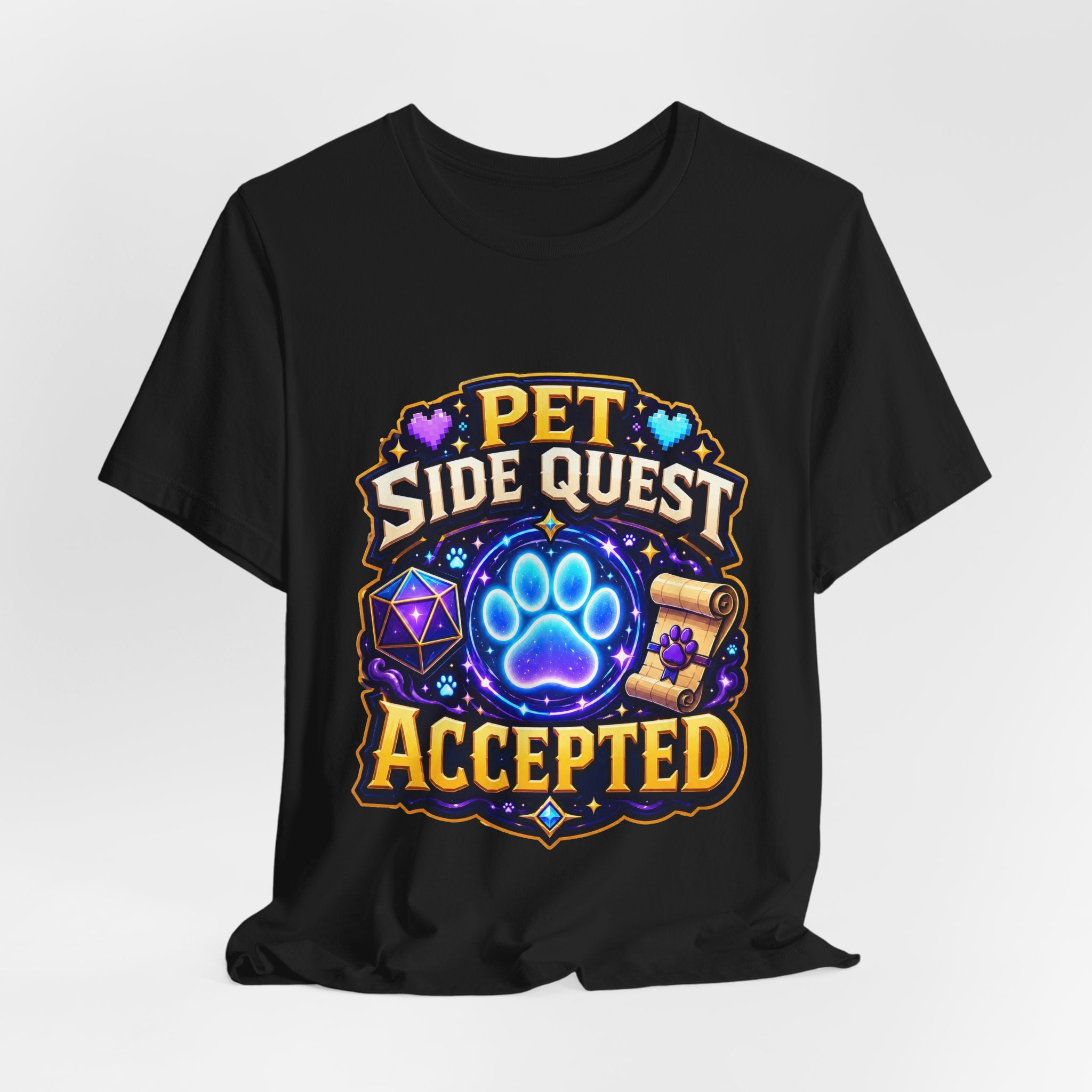 Pet Side Quest Accepted Shirt - Geeky Pet Lover Gamer Tee