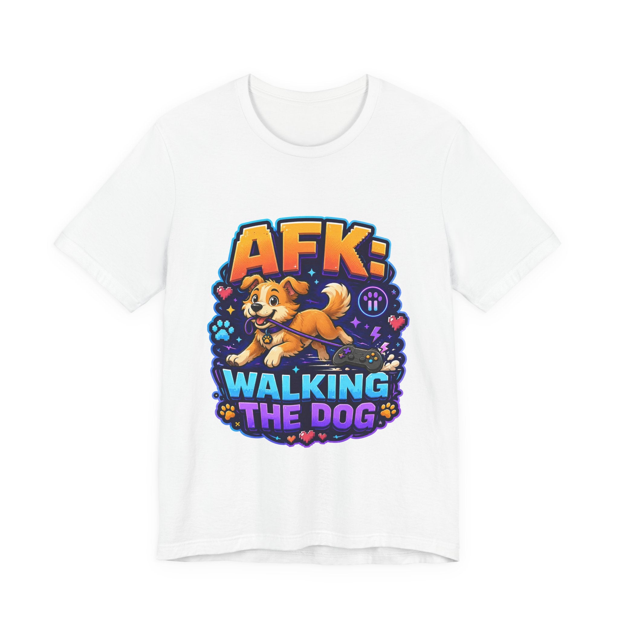 AFK Walking the Dog funny gamer dog lover T-shirt mockup
