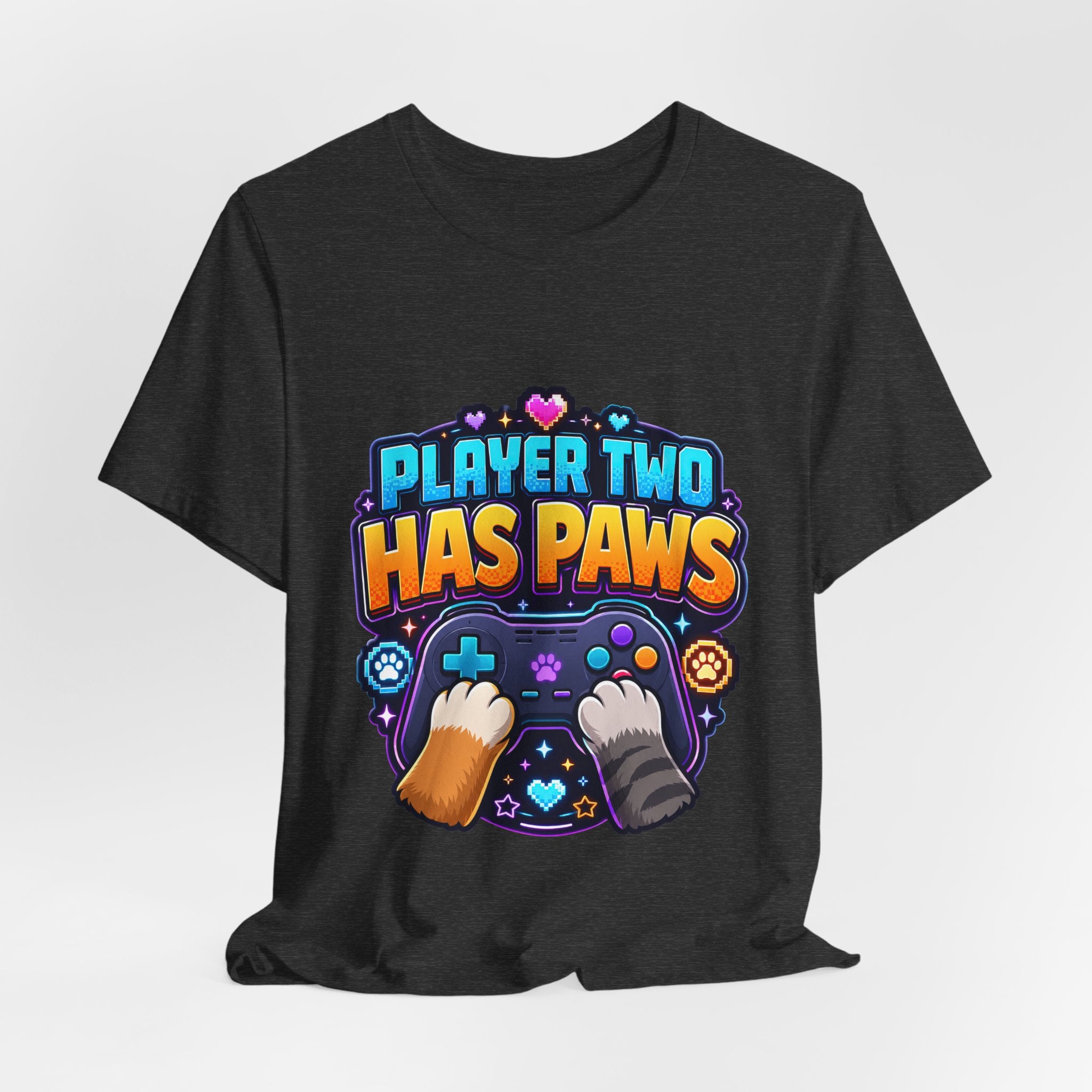 Player Two Has Paws Shirt - Funny Gamer Pet Lover Tee