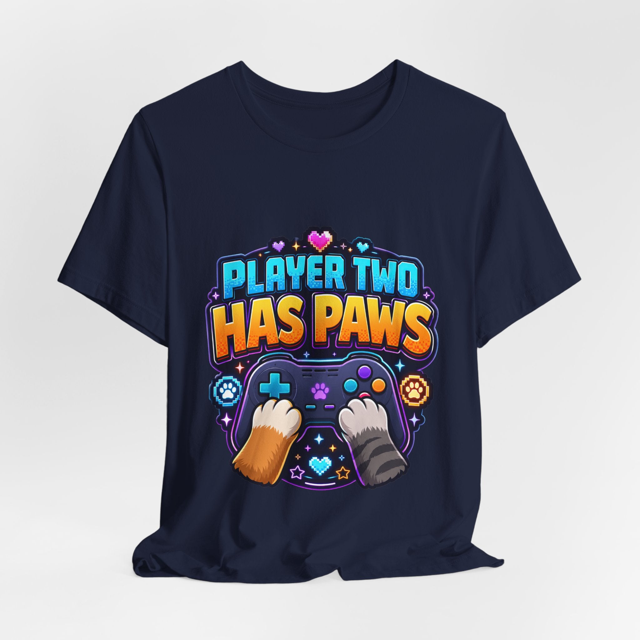 Player Two Has Paws Shirt - Funny Gamer Pet Lover Tee